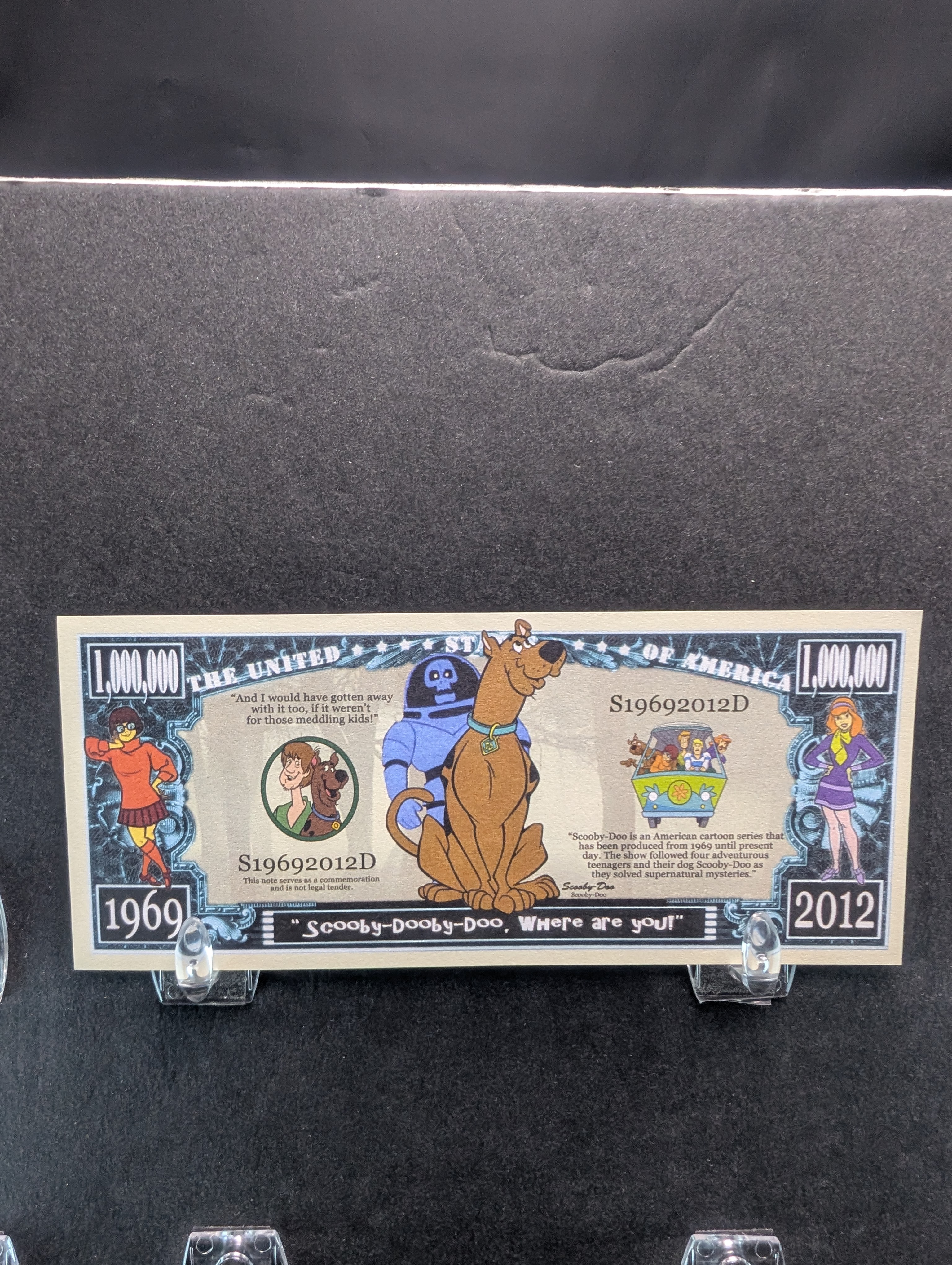 1969-2021 Scooby Doo 1 Million Dollar Novelty Note