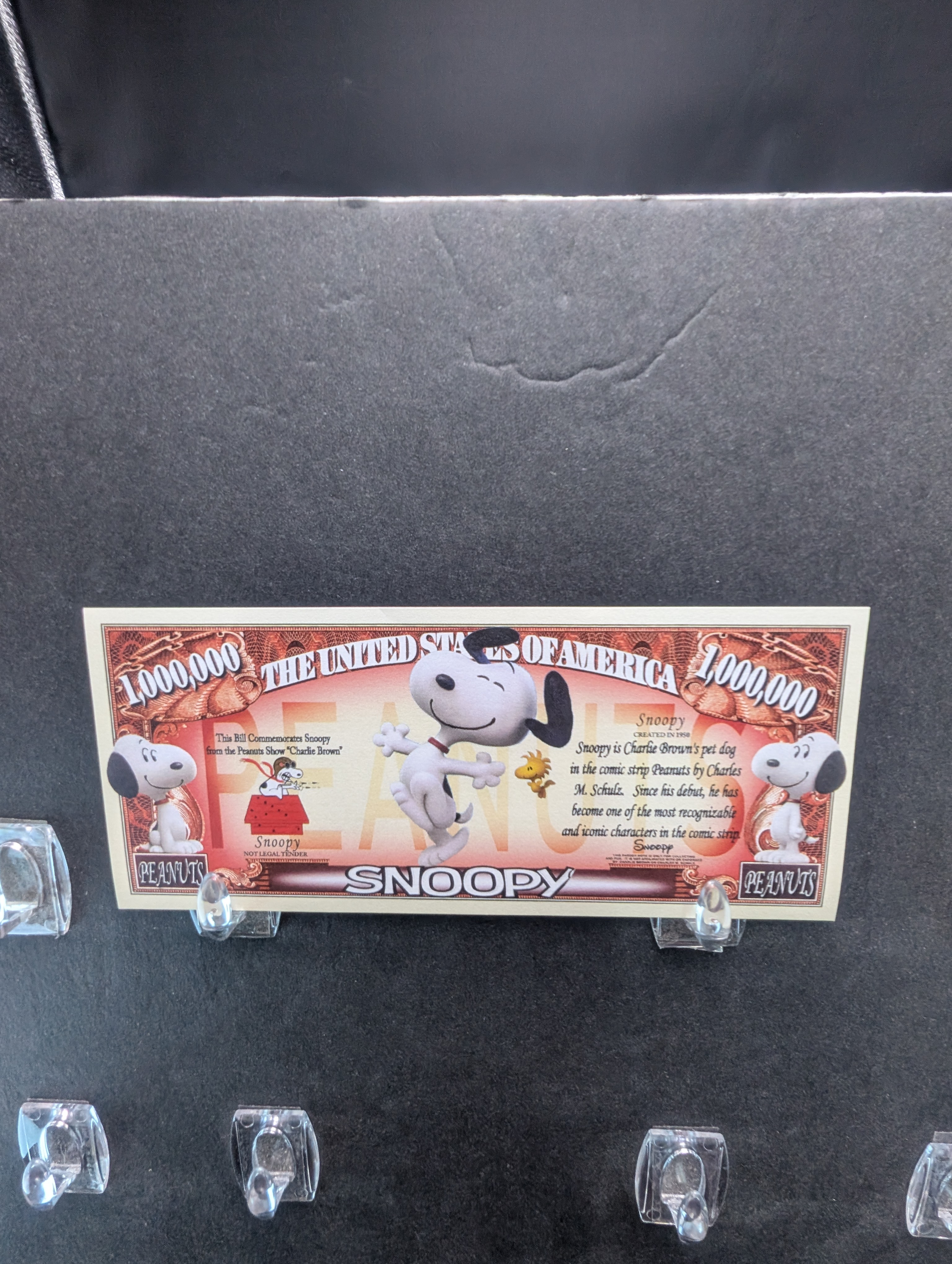 Peanuts Snoopy 1 Million Dollar Novelty Note