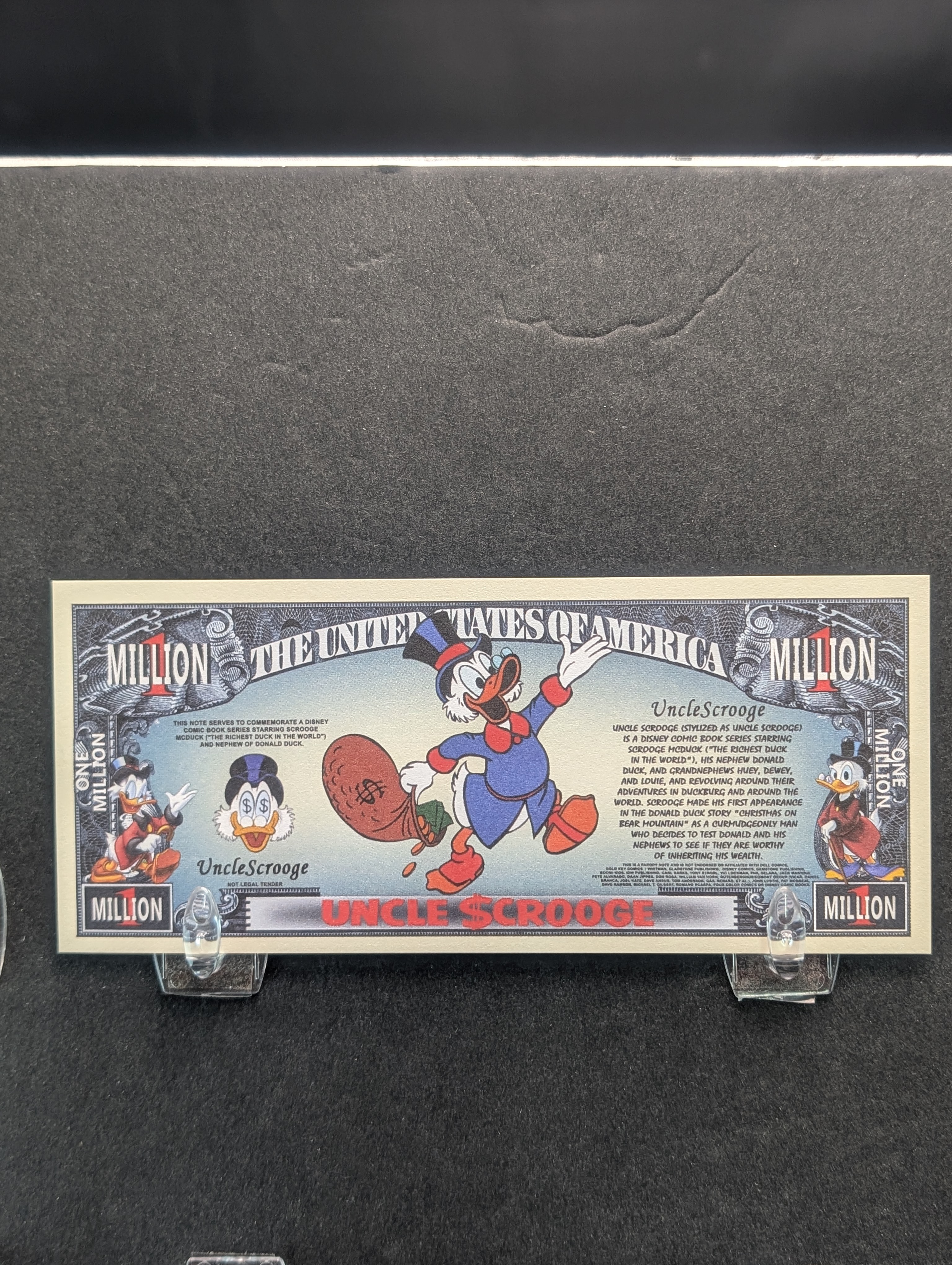 Disney Uncle Scrooge 1 Million Dollar Novelty Note
