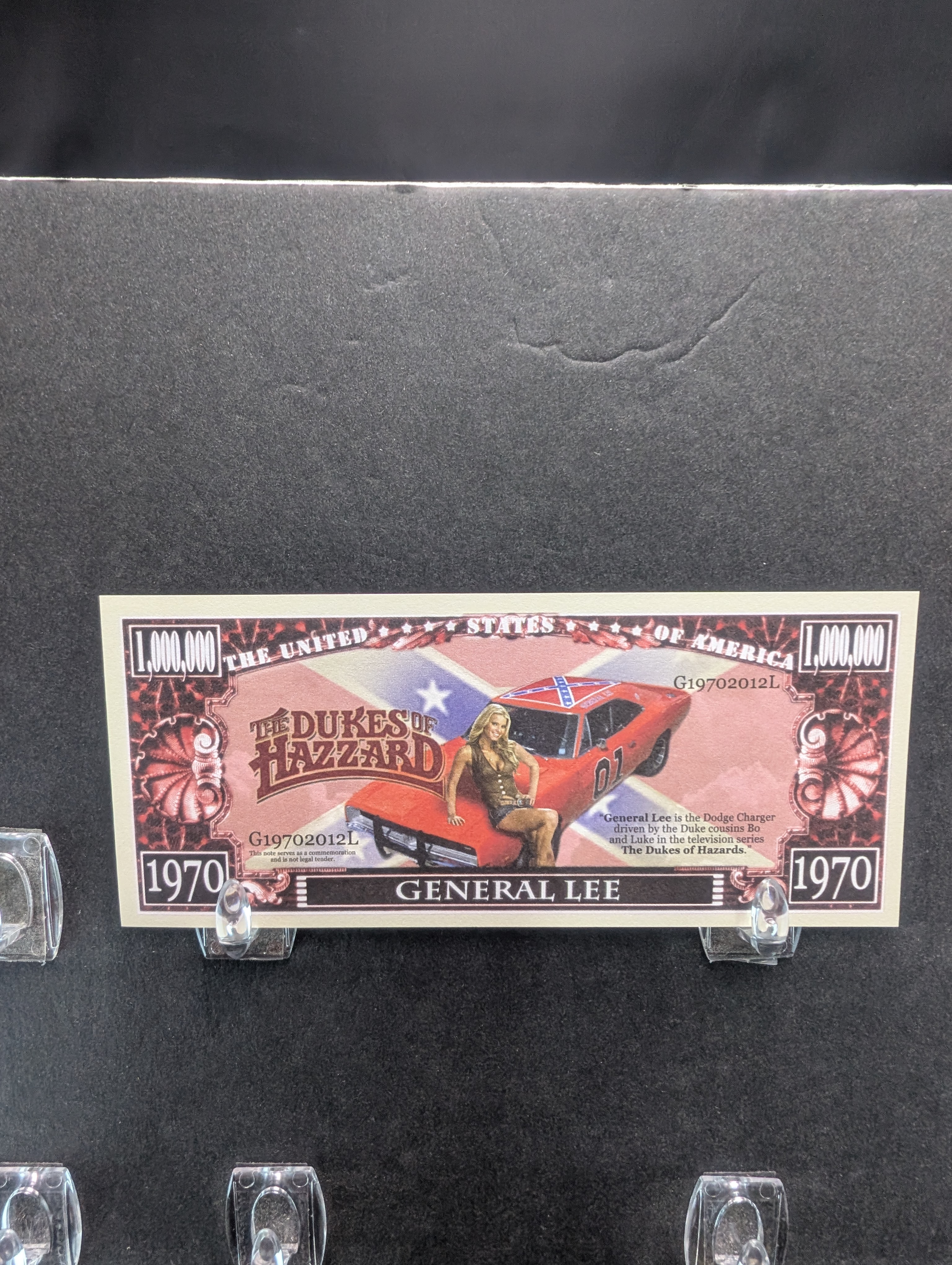 The Dukes Of Hazzard General Lee 1 Million Dollar Novelty Note