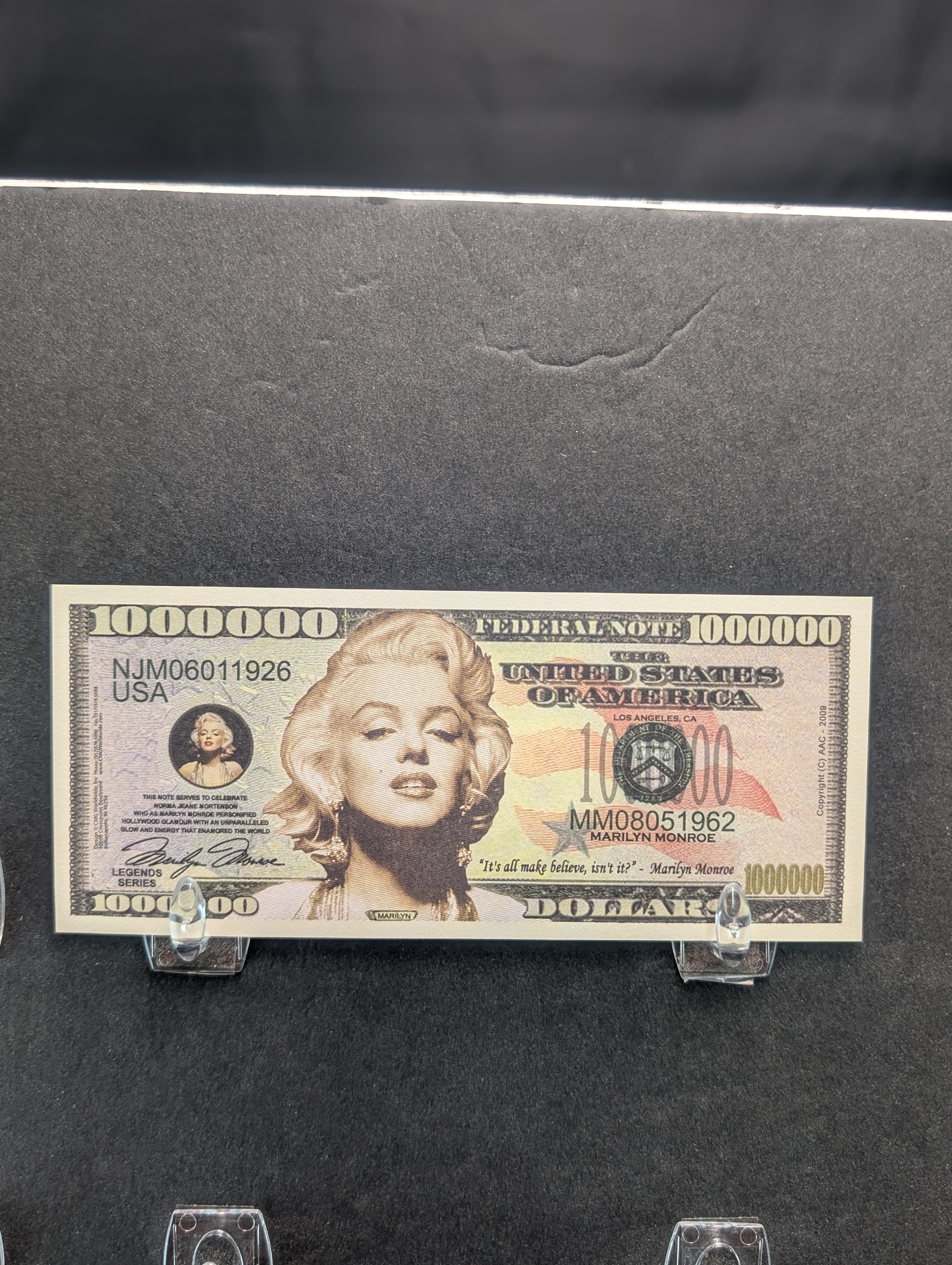 The Iconic Marilyn Monroe 1 Million Dollar Novelty Note