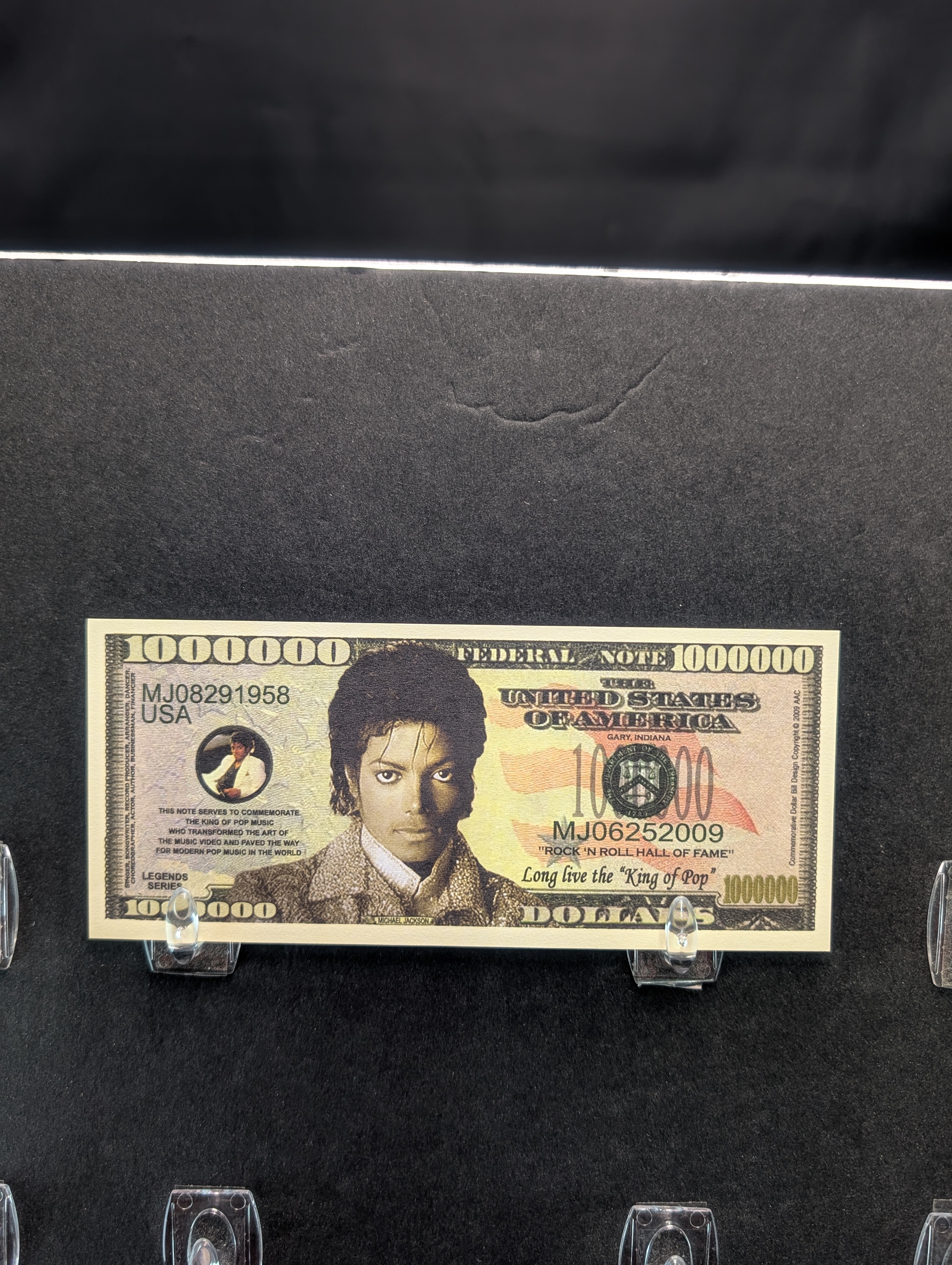 Michael Jackson 1 Million Dollar Novelty Note
