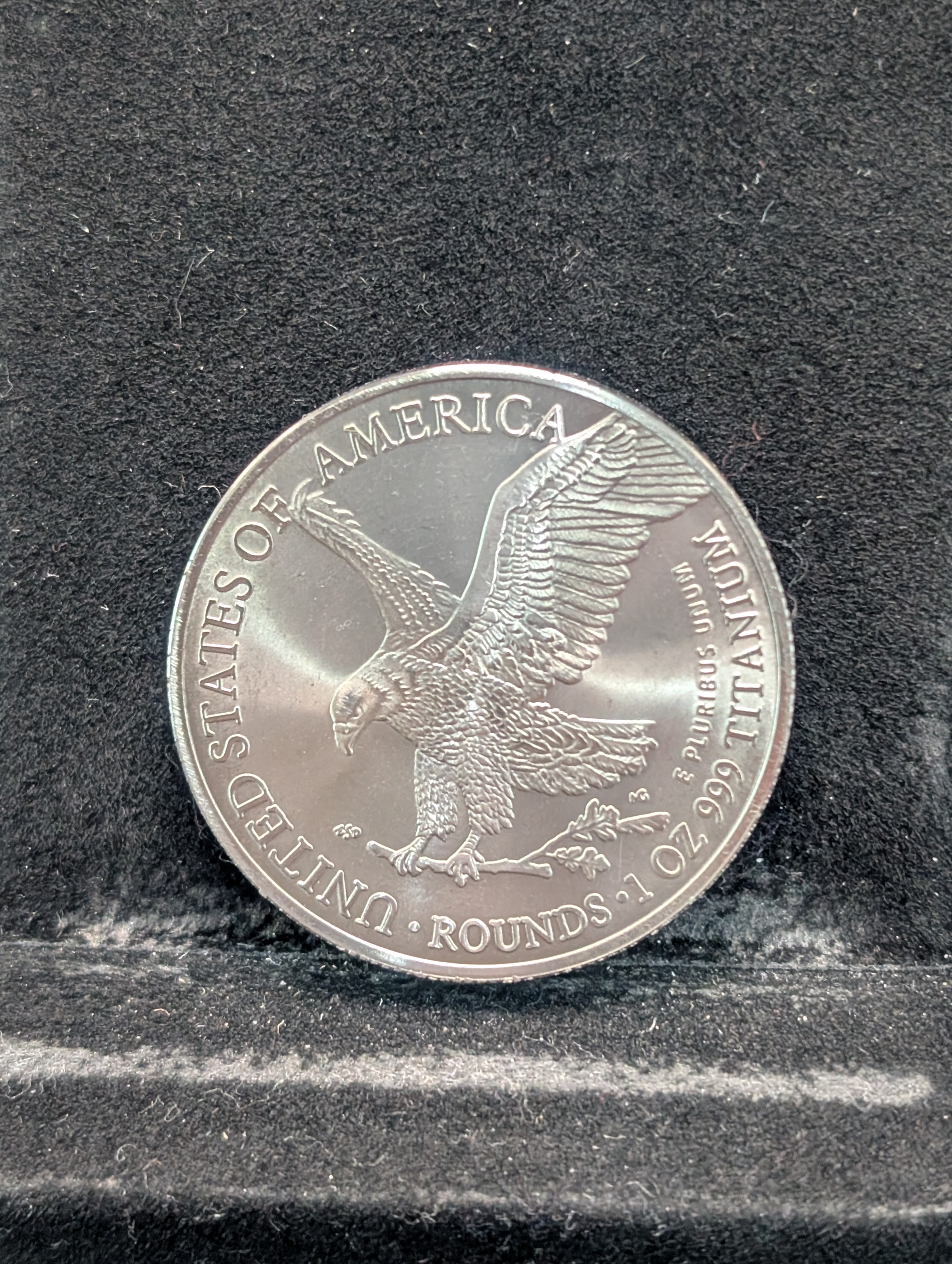 2026 One Troy Ounce .999 Fine Titanium Round, American Eagle Style with COA
