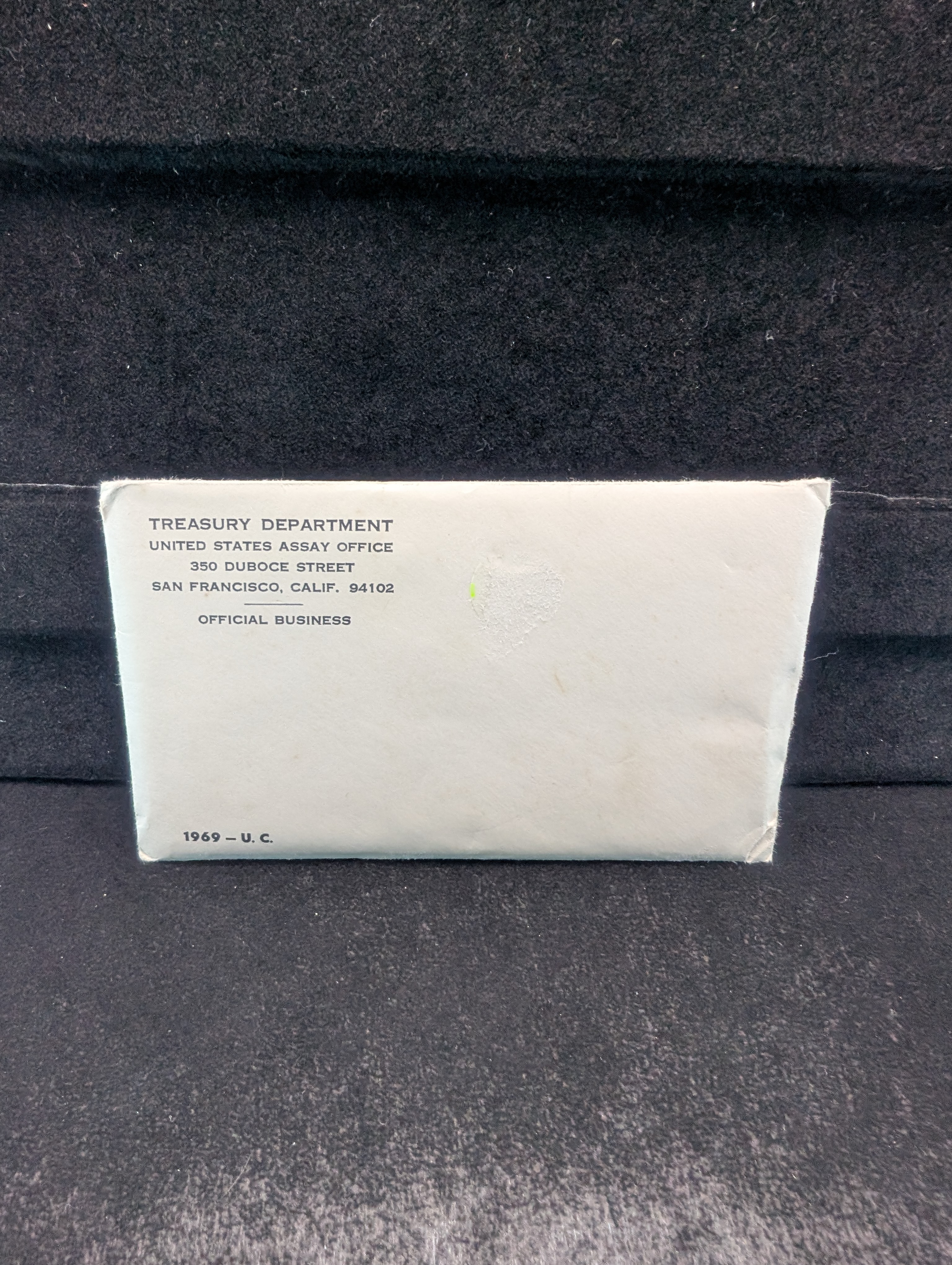 1969-P&D Unopened Unc. U.S. Mint Set with 40% Silver 1969-D Kennedy Half Dollar and 1969-S Lincoln Cent