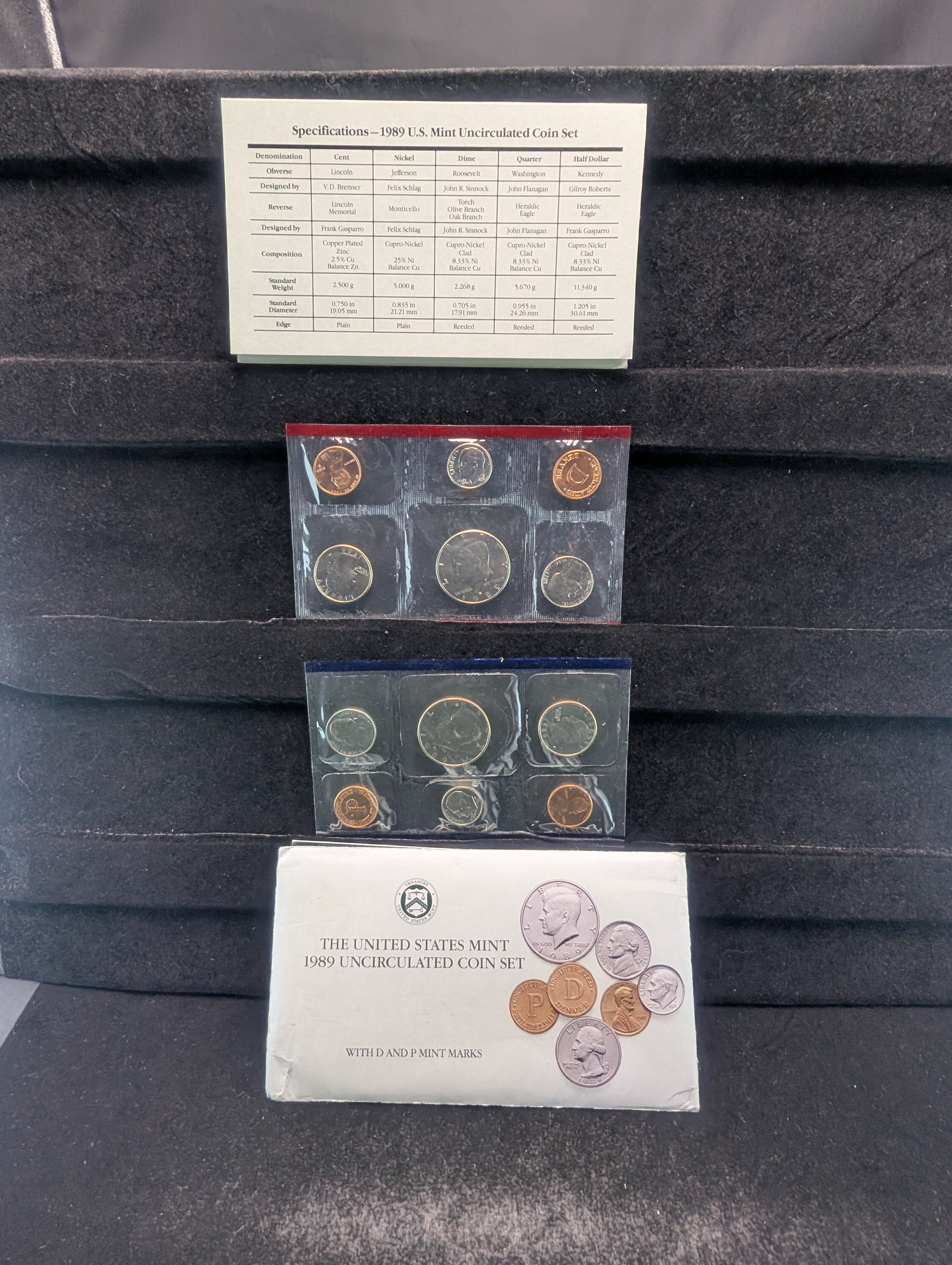 1989-P&D Unc. U.S. Mint Set in OGP w/ COA