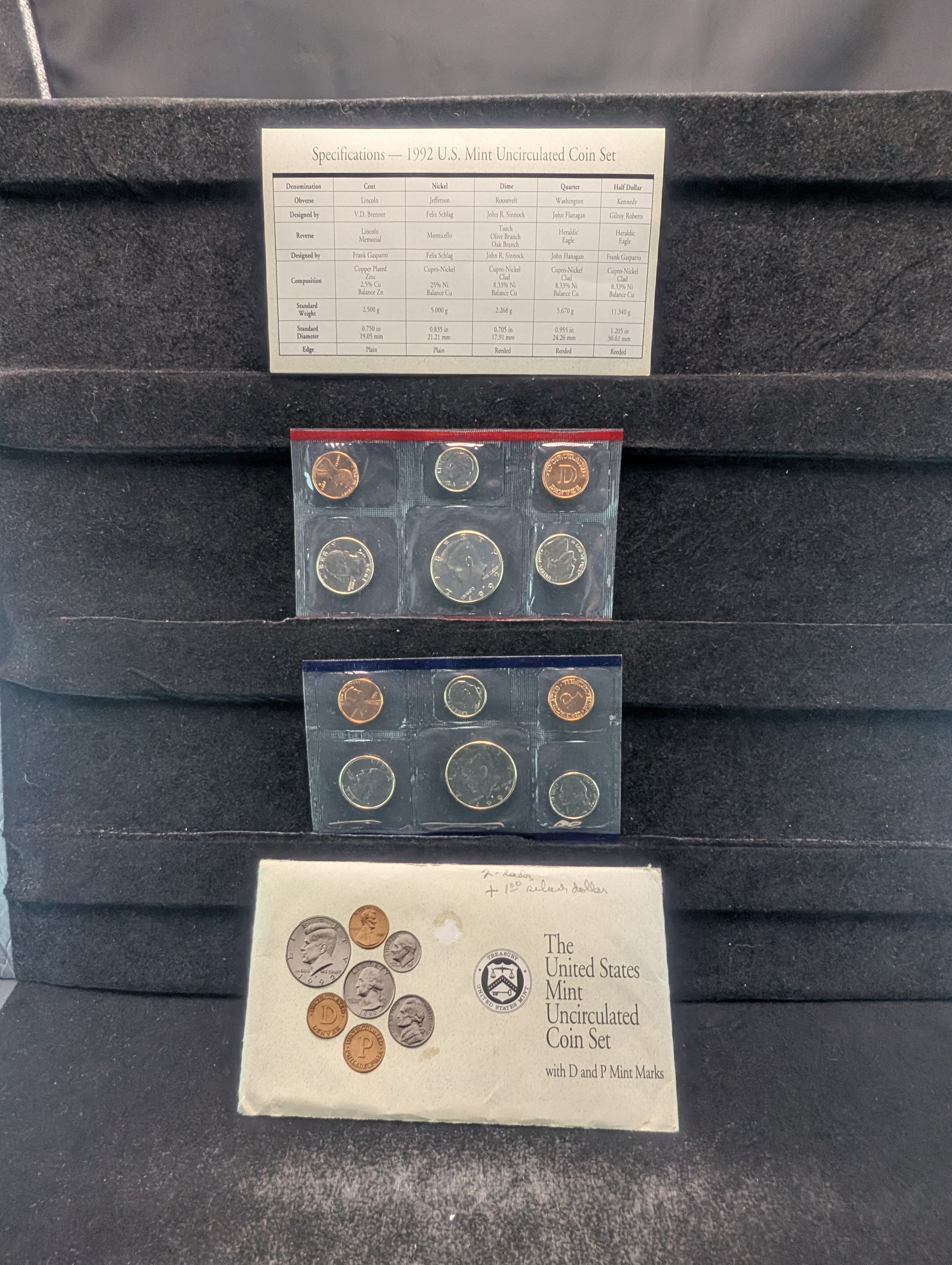 1992-P&D Unc. U.S. Mint Set in OGP w/ COA