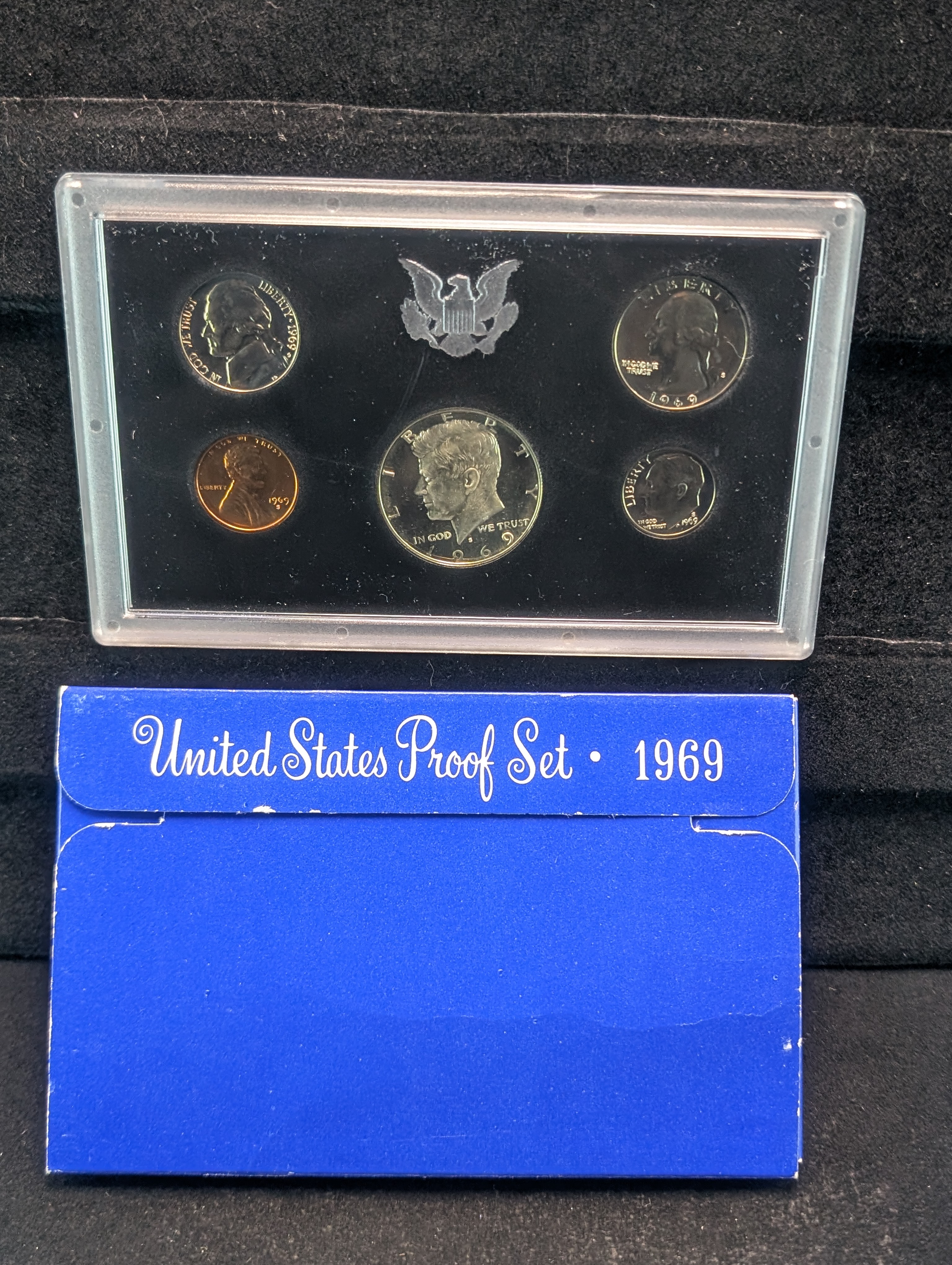 1969-S U.S. Proof Set in OGP - Includes 40% Silver Kennedy Half Dollar