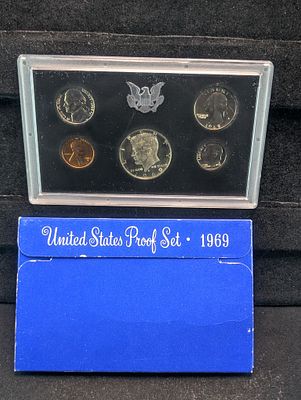 1969-S U.S. Proof Set in OGP - Includes 40% Silver Kennedy Half Dollar Condition PLEASE NOTE 