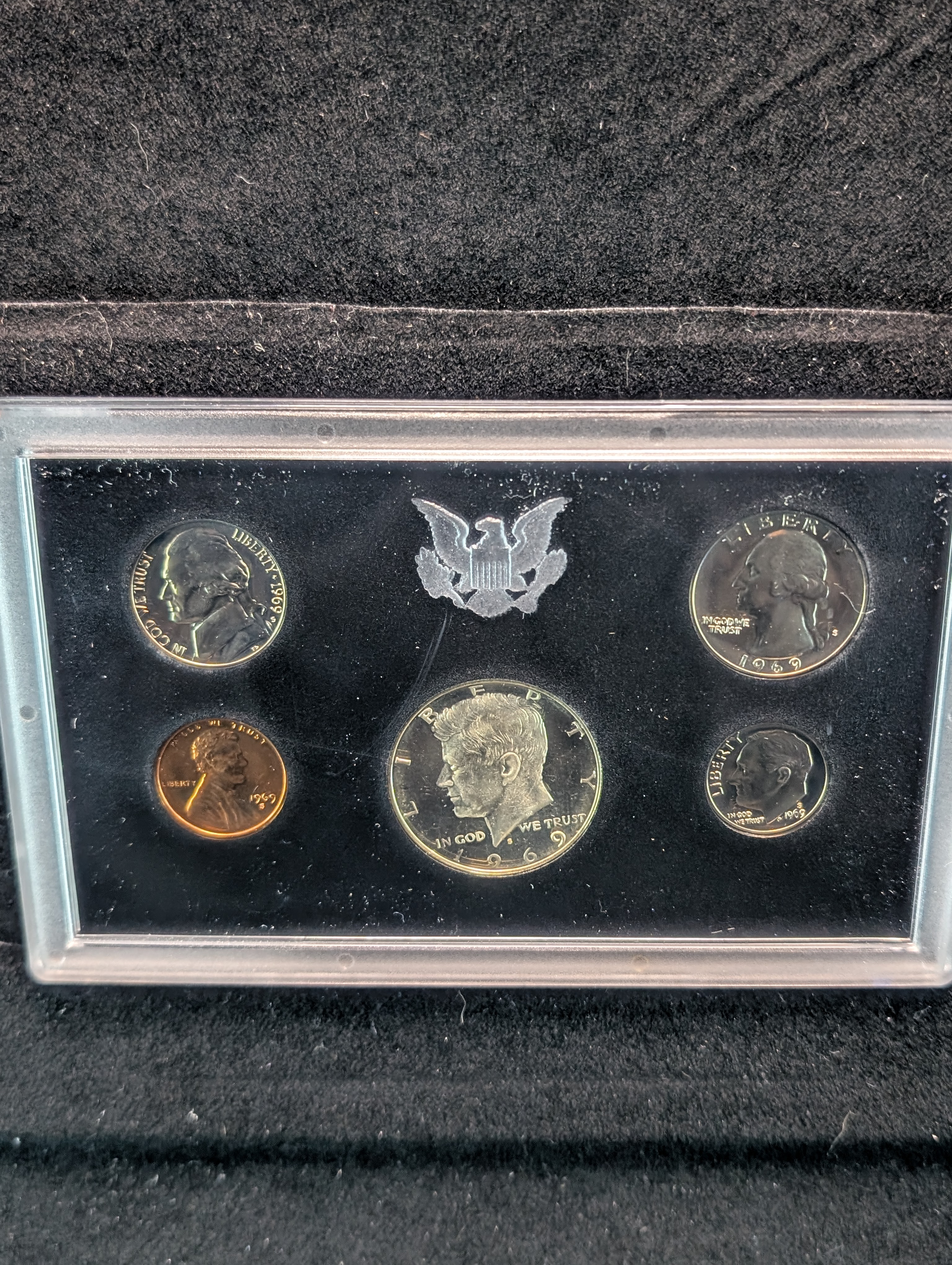 1969-S U.S. Proof Set in OGP - Includes 40% Silver Kennedy Half Dollar