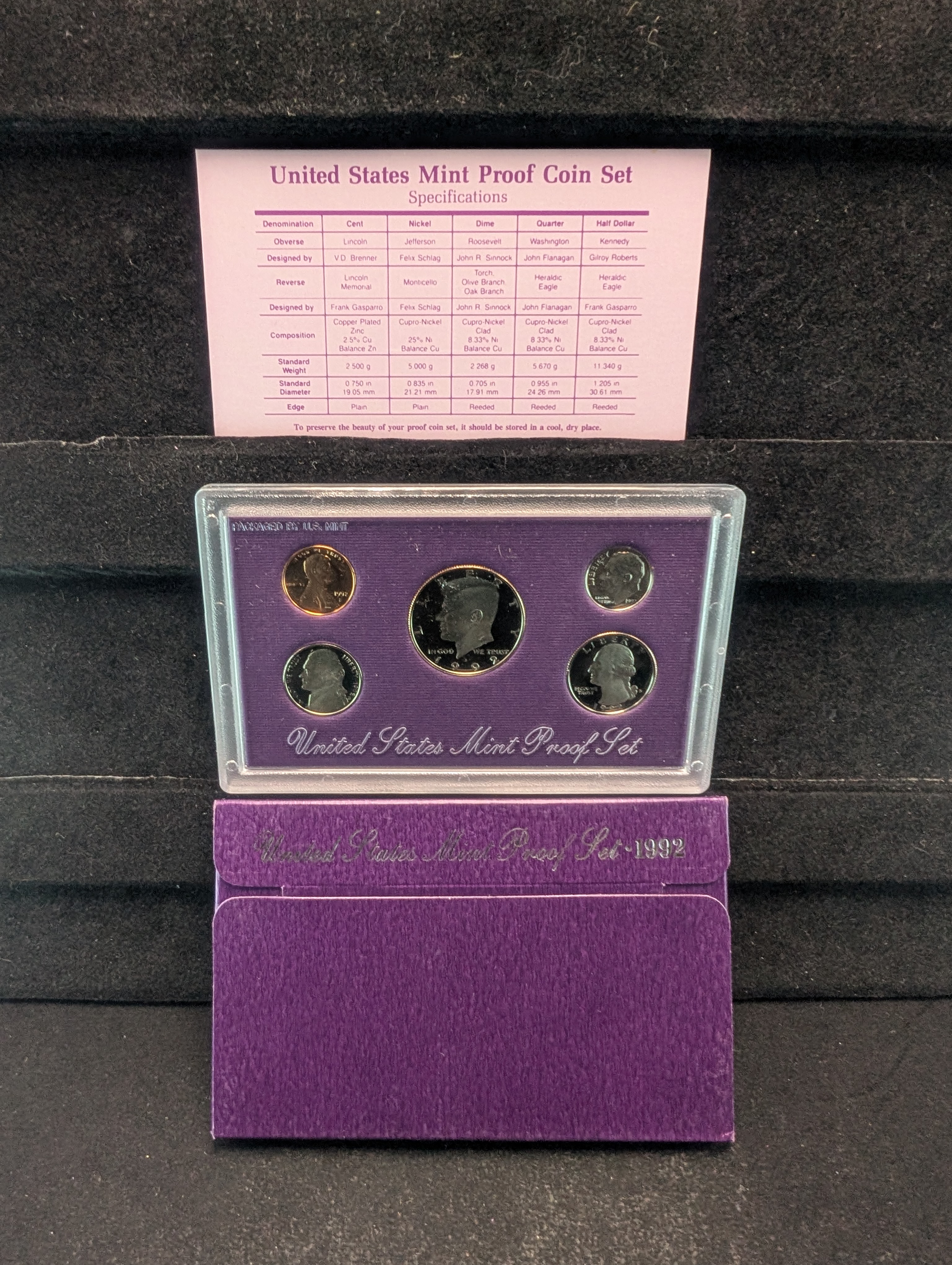 1992-S U.S. Proof Set in OGP w/COA