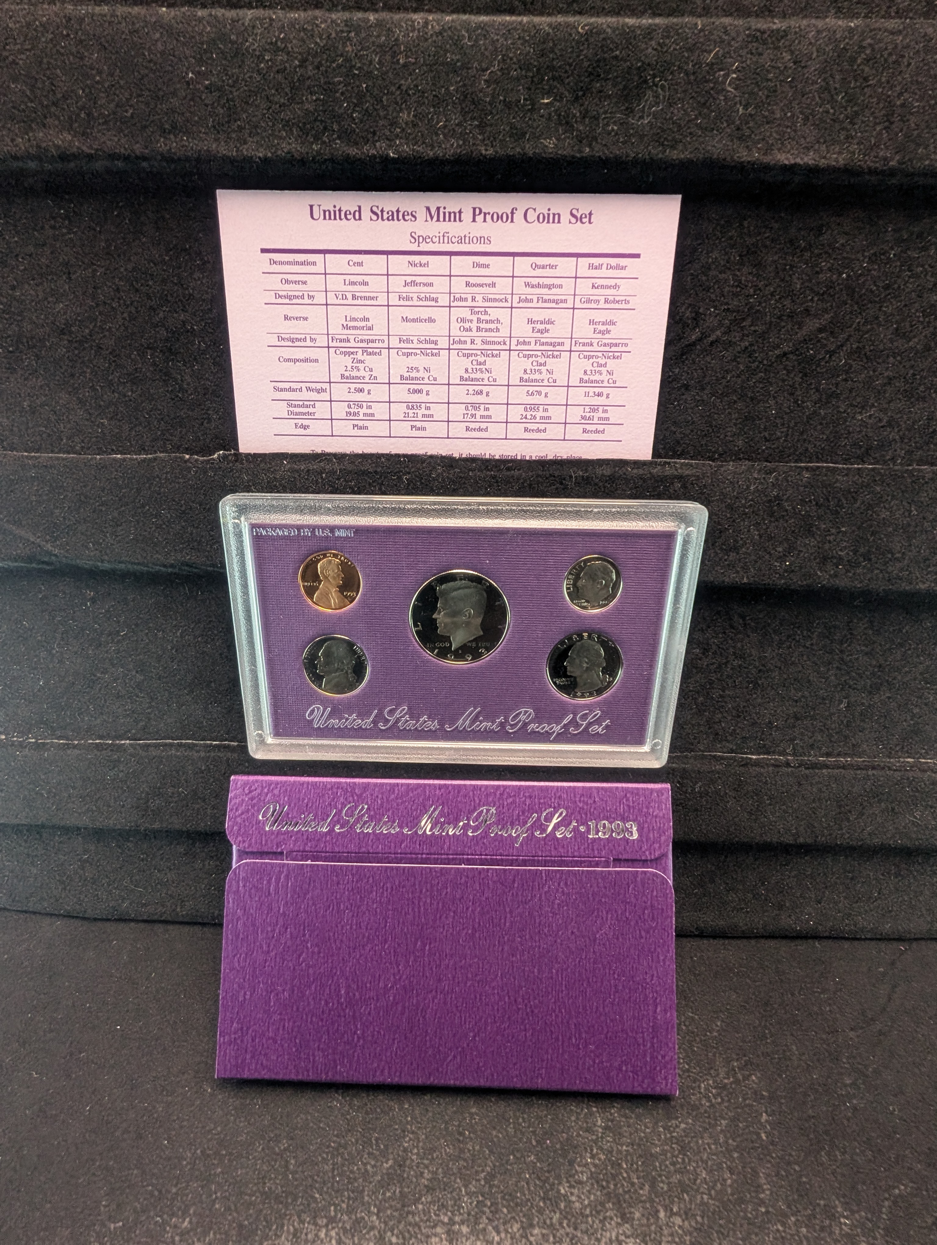 1993-S U.S. Proof Set in OGP w/COA