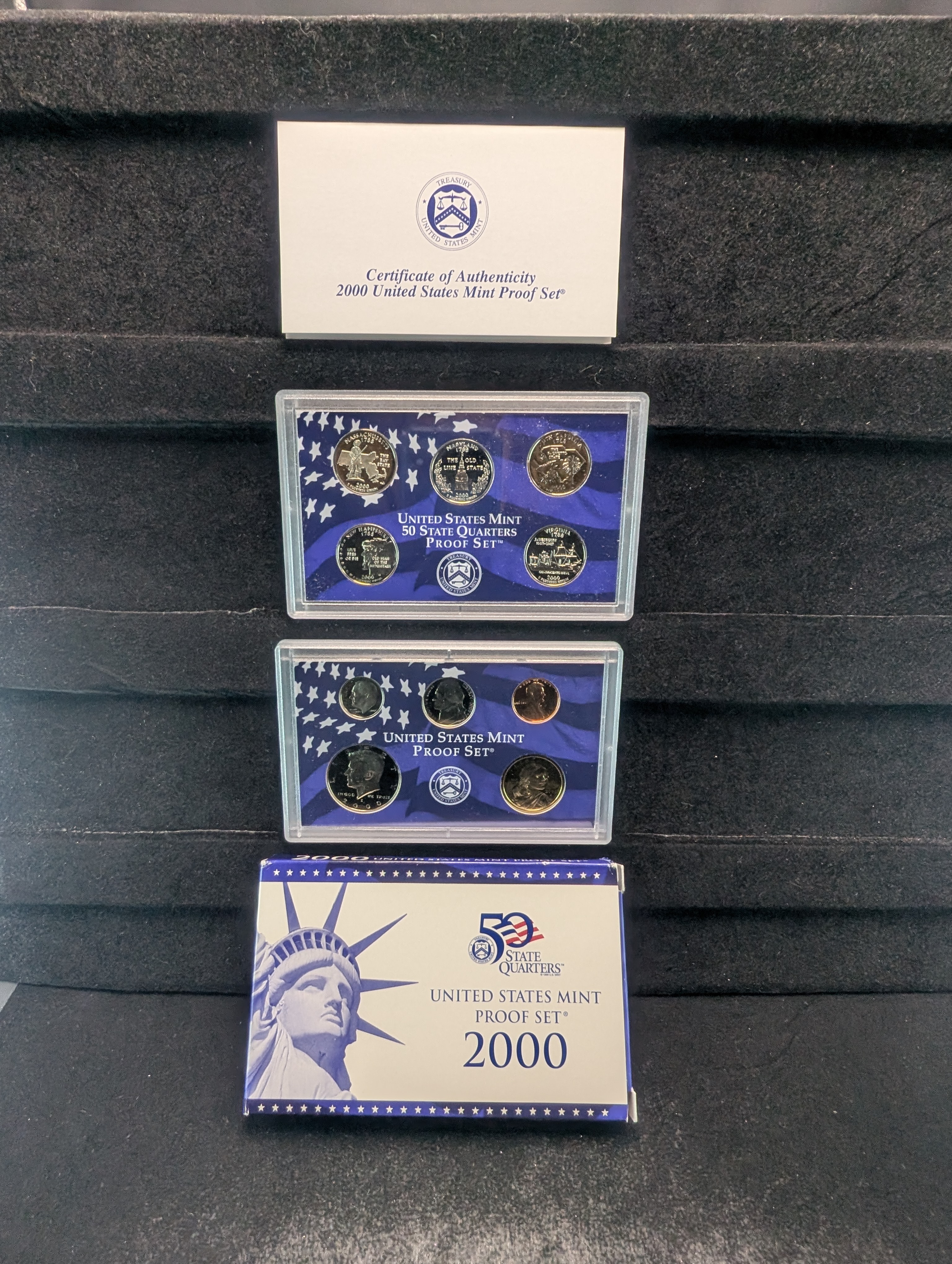 2000-S U.S Mint Proof Set with State Quarters in OGP w/ COA