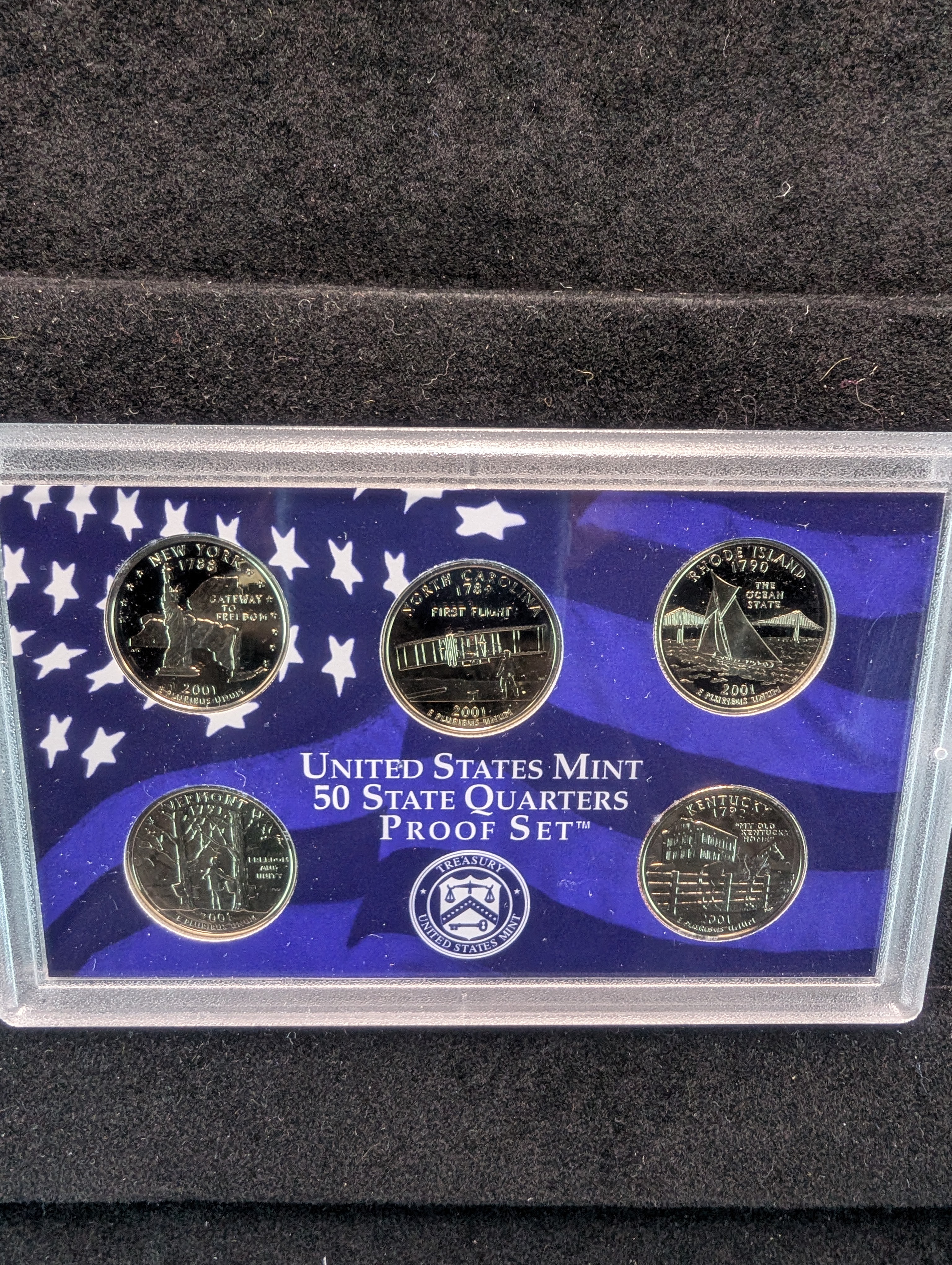2001-S U.S Mint Proof Set with State Quarters in OGP w/ COA