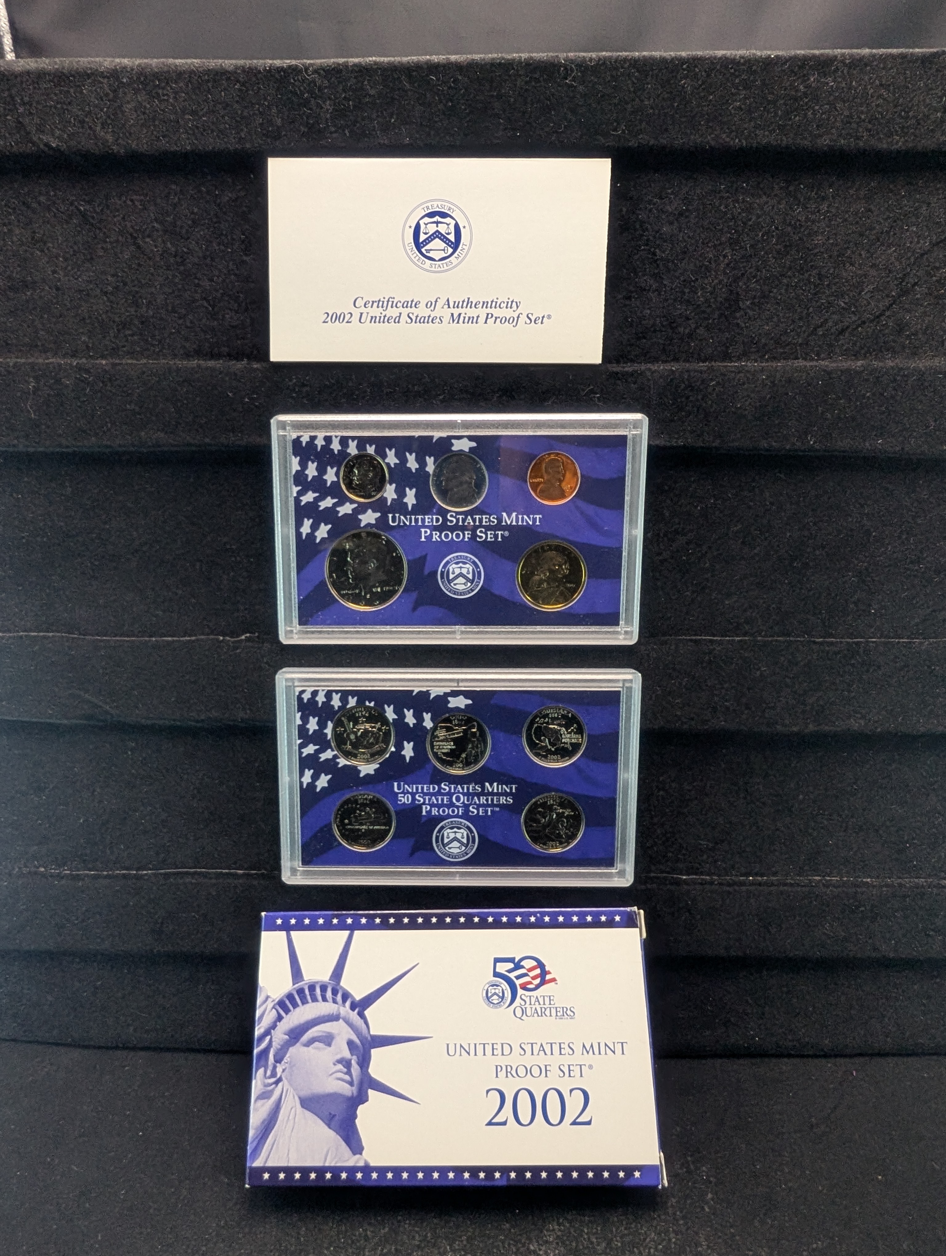 2002-S U.S Mint Proof Set with State Quarters in OGP w/ COA