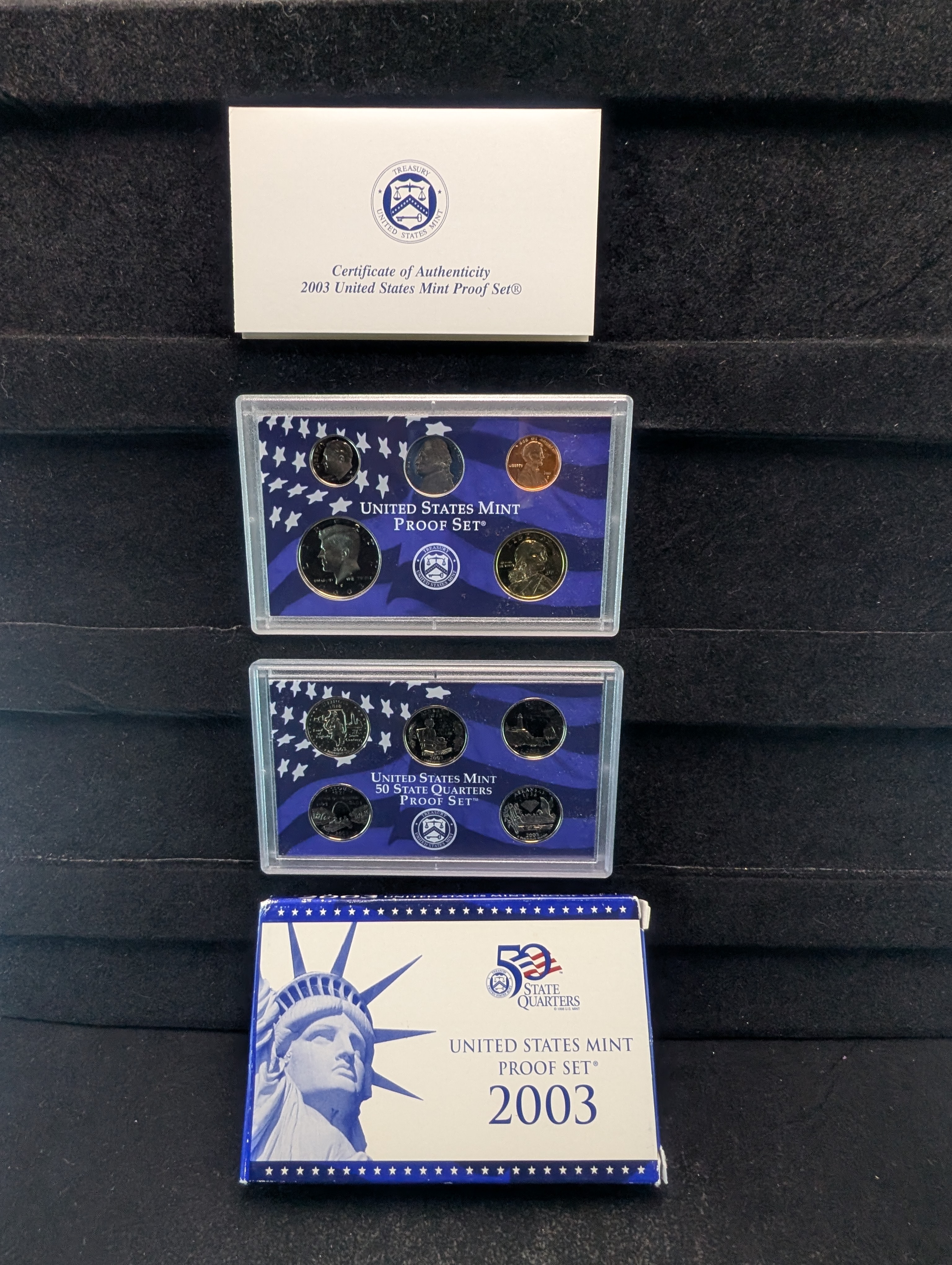 2003-S U.S Mint Proof Set with State Quarters in OGP w/ COA