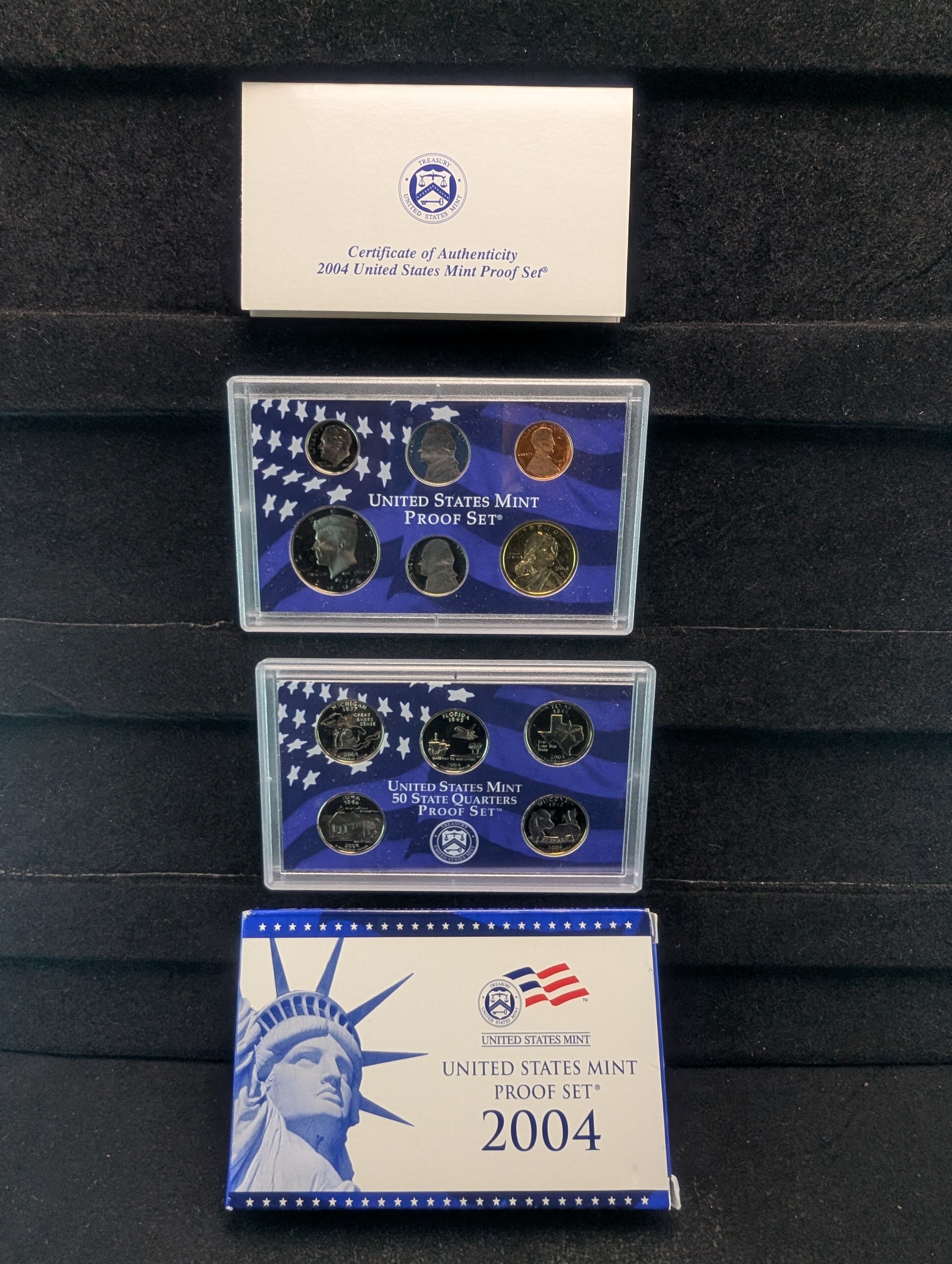 2004-S U.S Mint Proof Set with State Quarters in OGP w/ COA