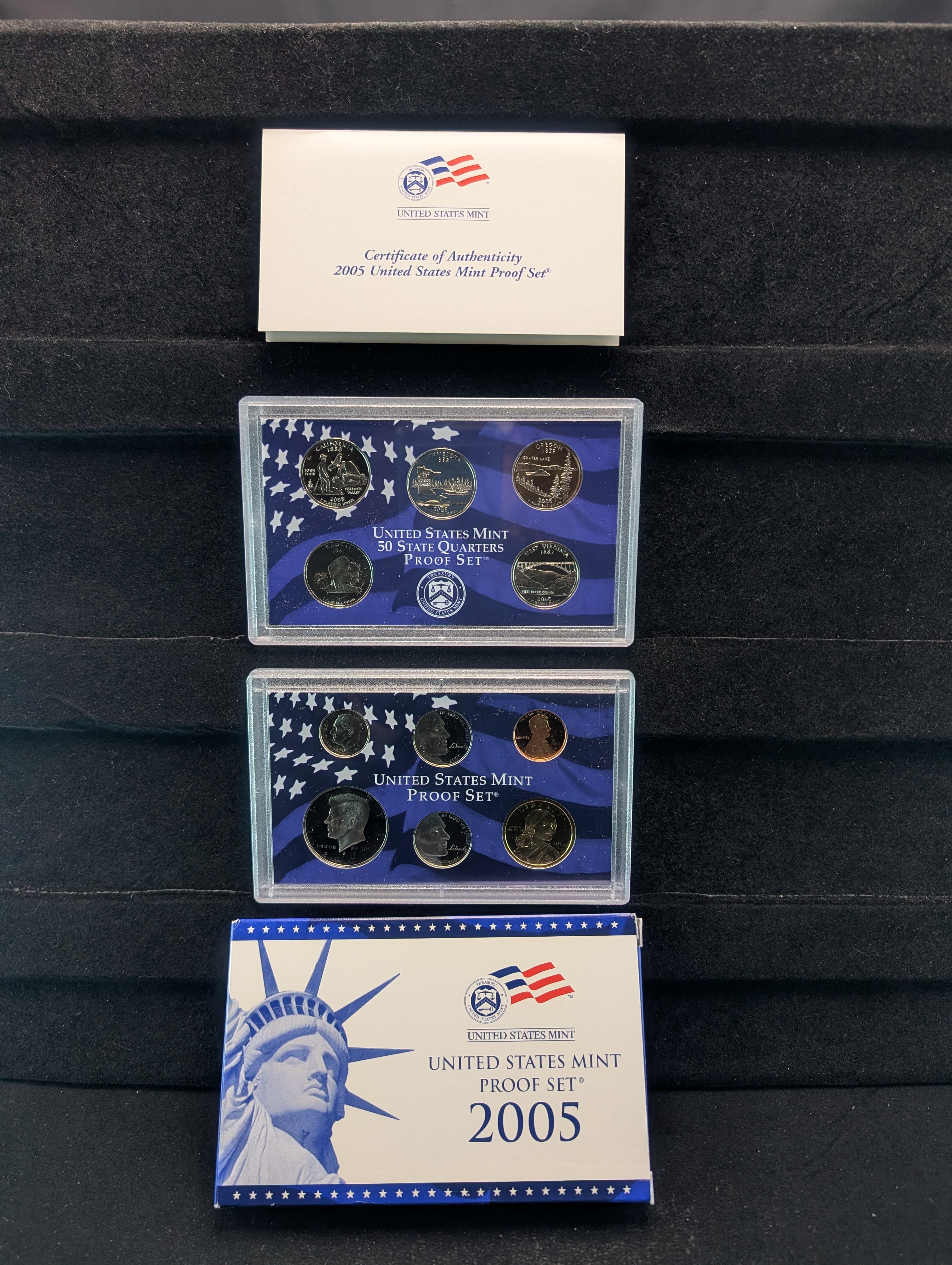 2005-S U.S Mint Proof Set with State Quarters in OGP w/ COA