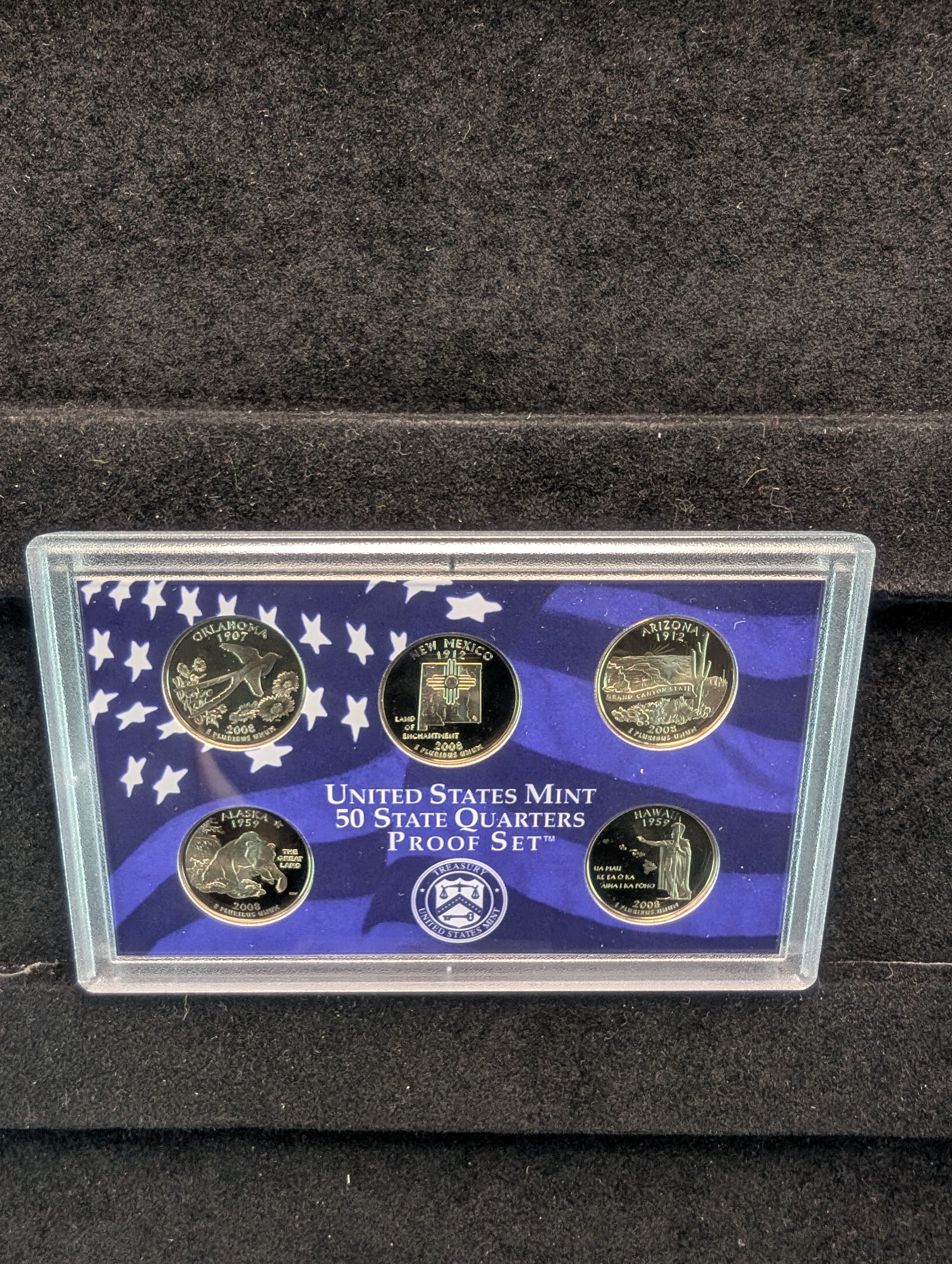 2008-S U.S Mint Proof Set with State Quarters and Presidential Dollars in OGP w/ COA