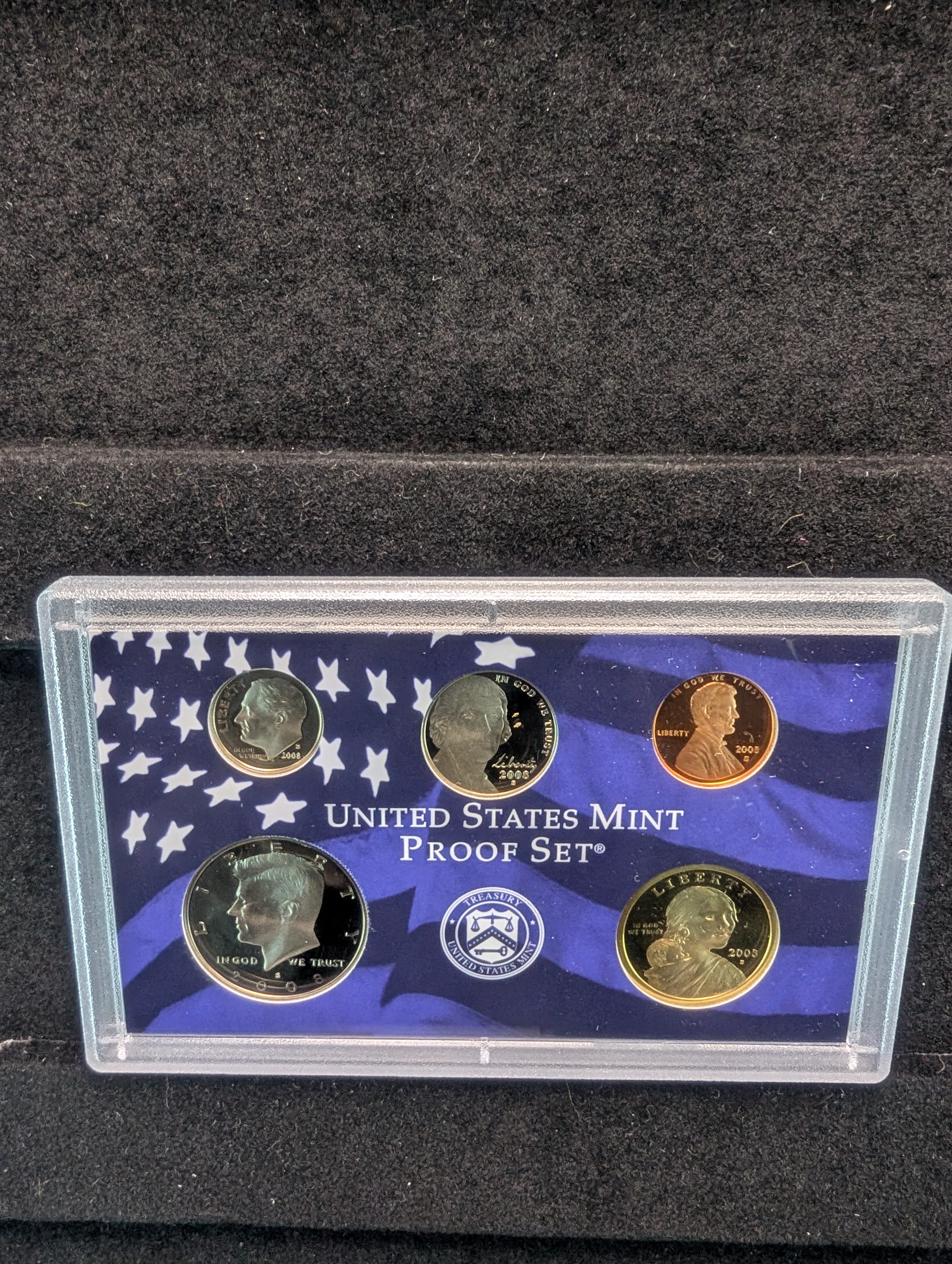 2008-S U.S Mint Proof Set with State Quarters and Presidential Dollars in OGP w/ COA