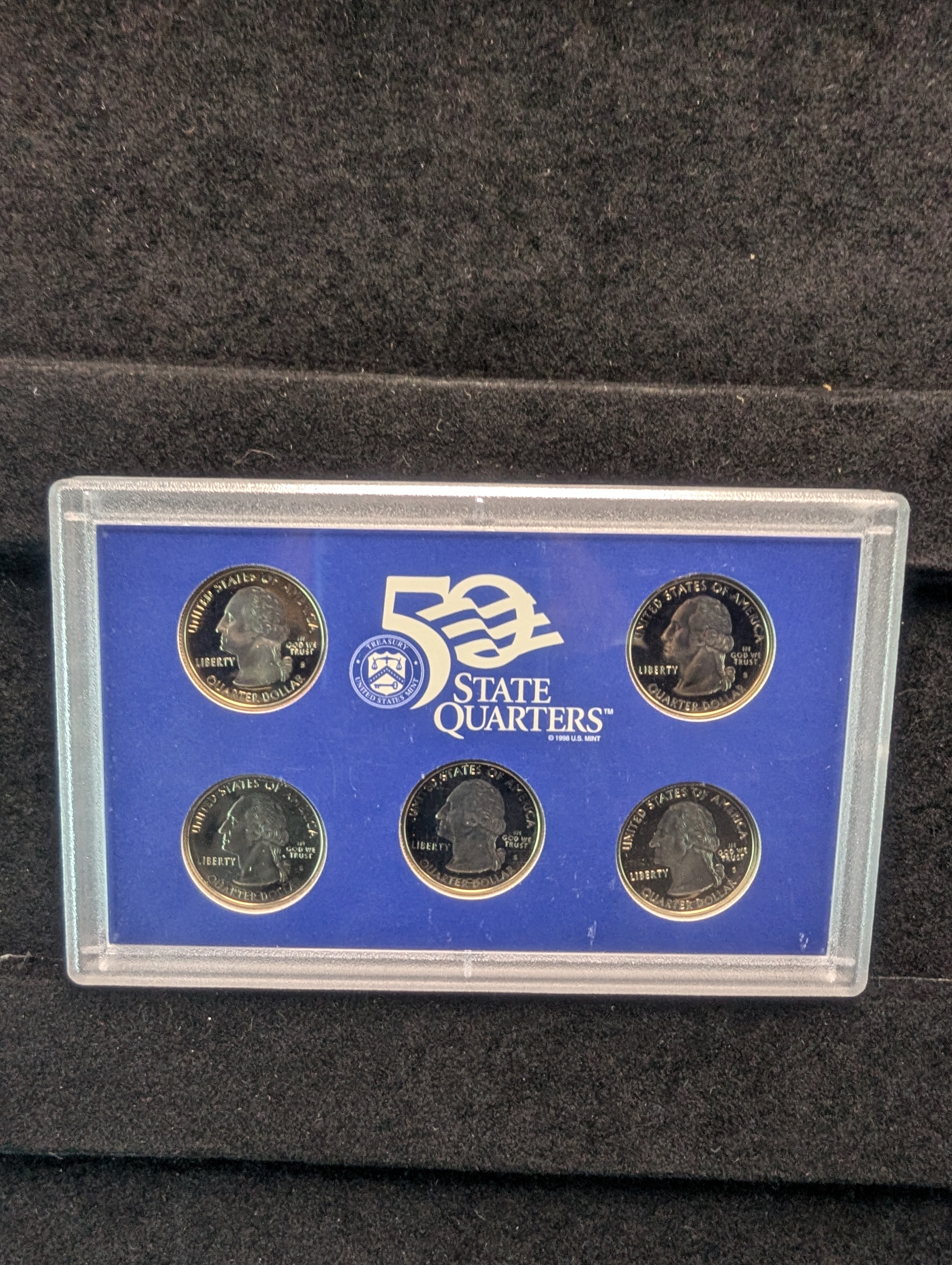 1999-S U.S. Mint Fifty State Quarters Proof Set In OGP With COA