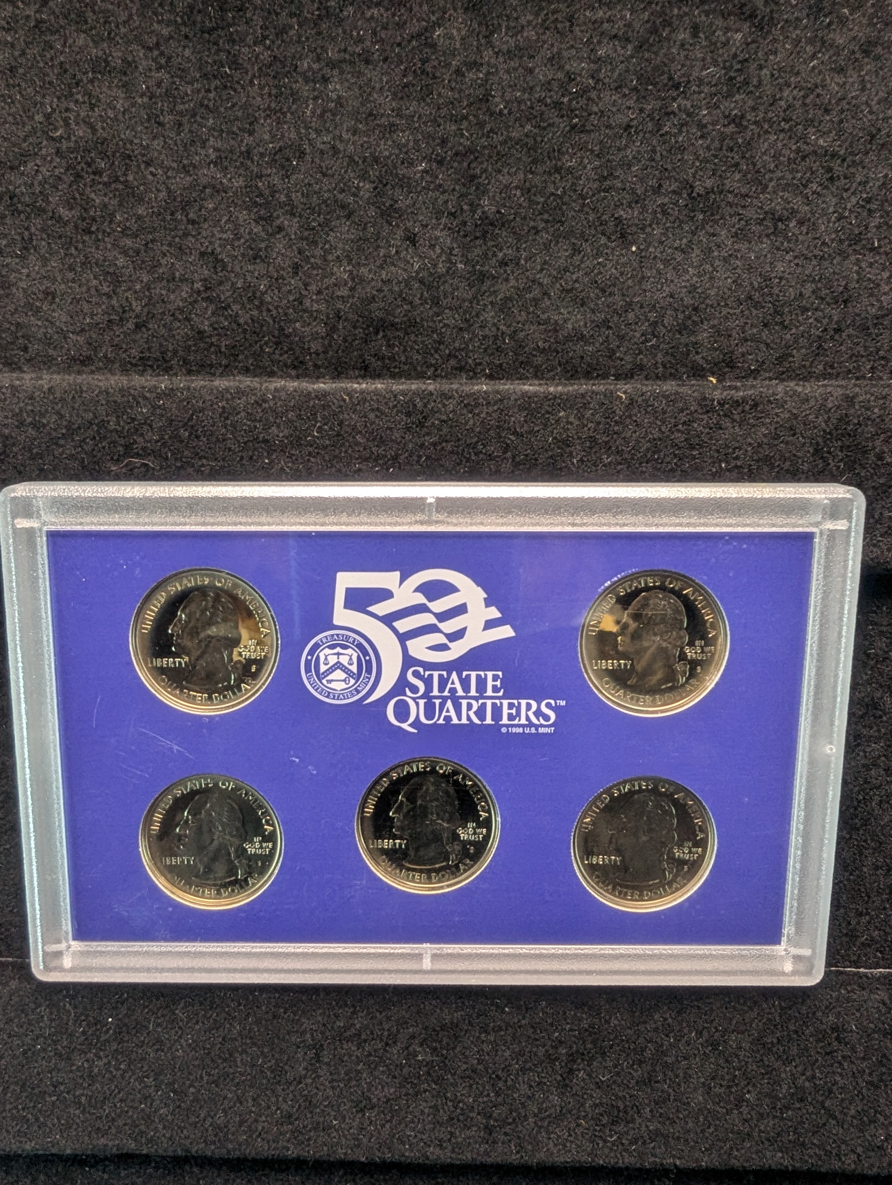 2000-S U.S. Mint Fifty State Quarters Proof Set In OGP With COA