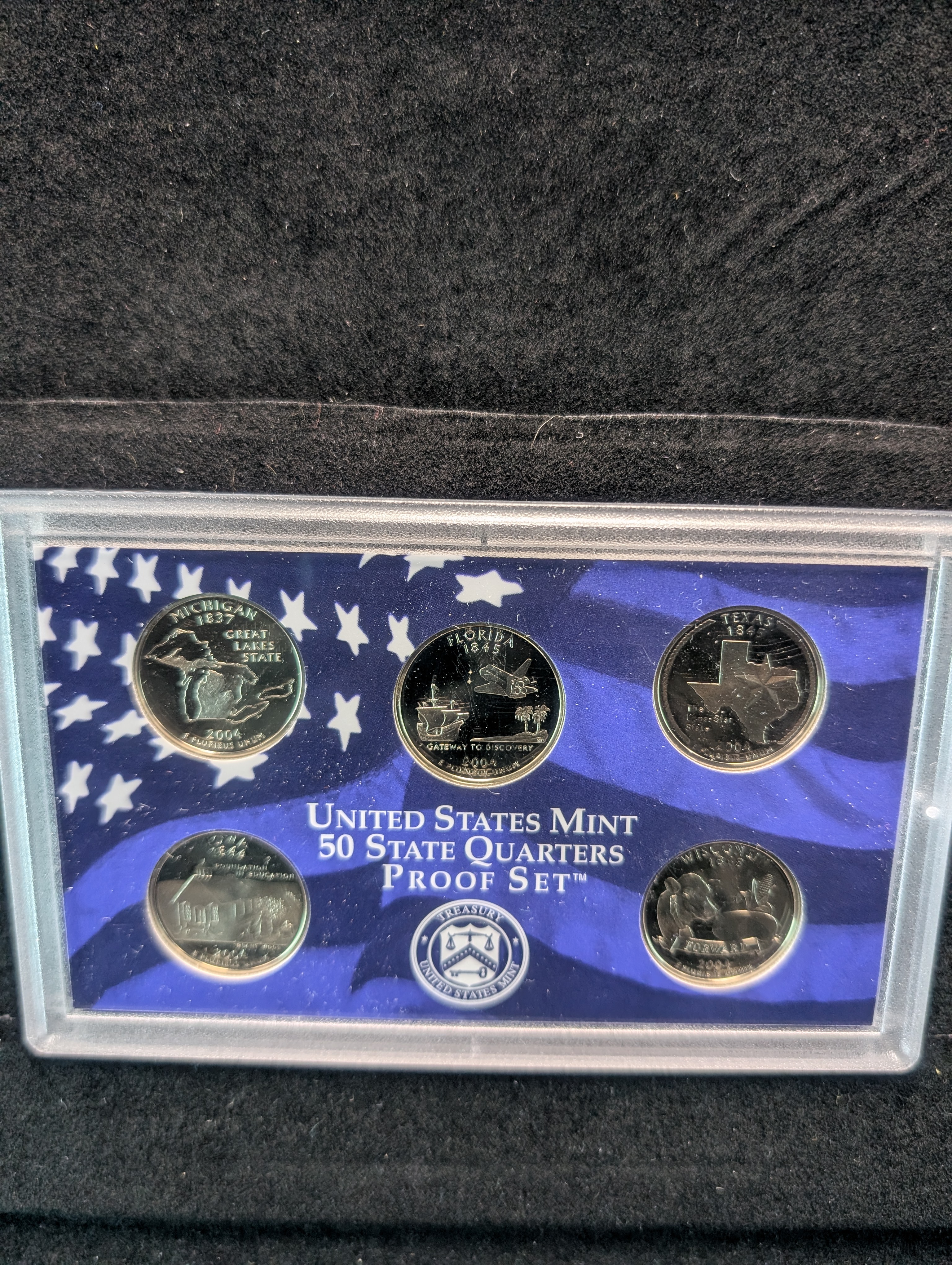2004-S U.S. Mint Fifty State Quarters Proof Set In OGP With COA