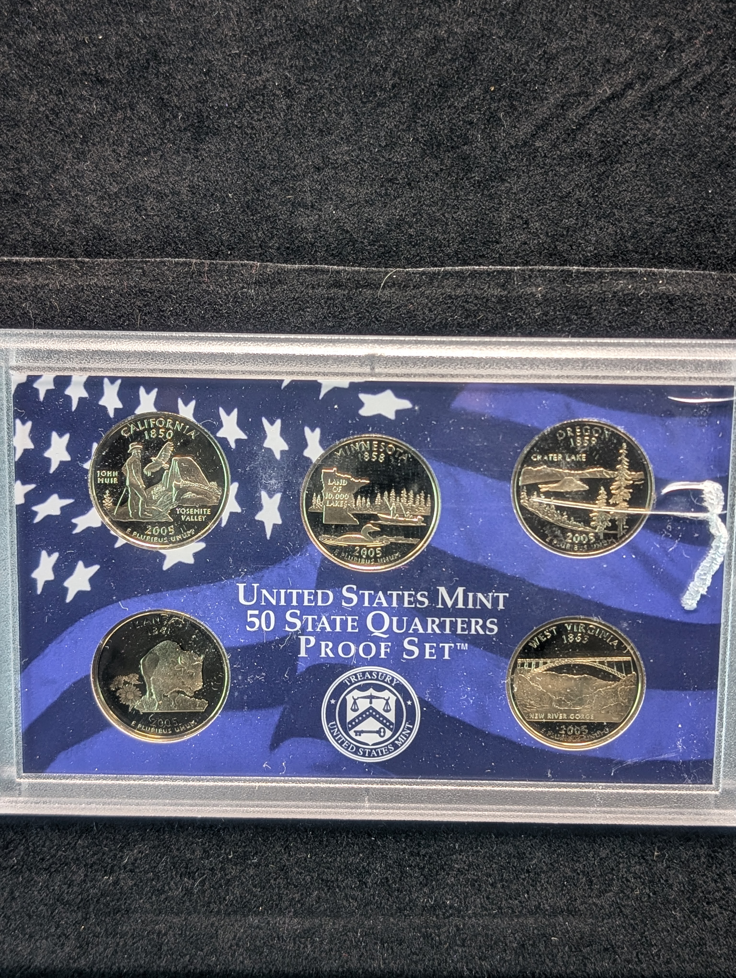 2005-S U.S. Mint Fifty State Quarters Proof Set In OGP With COA