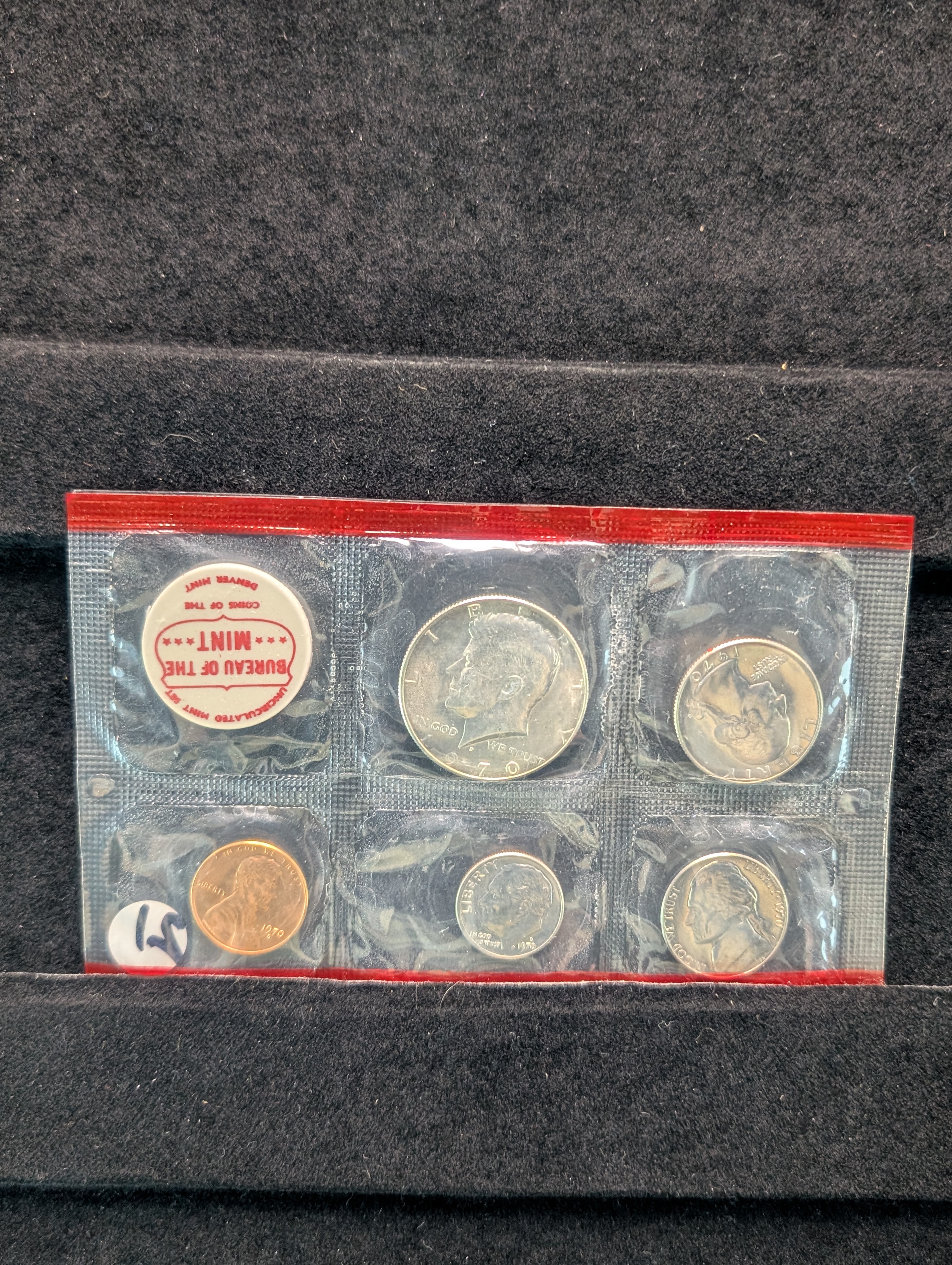 1970-D U.S. Uncirculated Mint Coin Set - D Set Only - Includes 40% Silver Kennedy Half Dollar