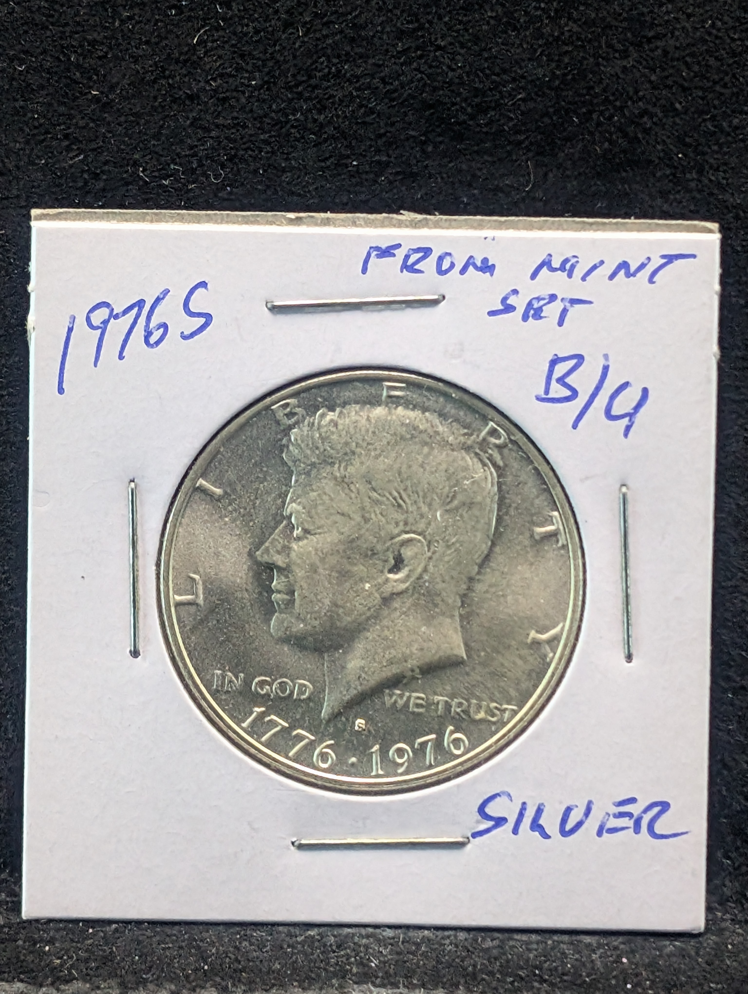 1976-S Silver Kennedy Half Dollar - From Mint Set, 40% Silver