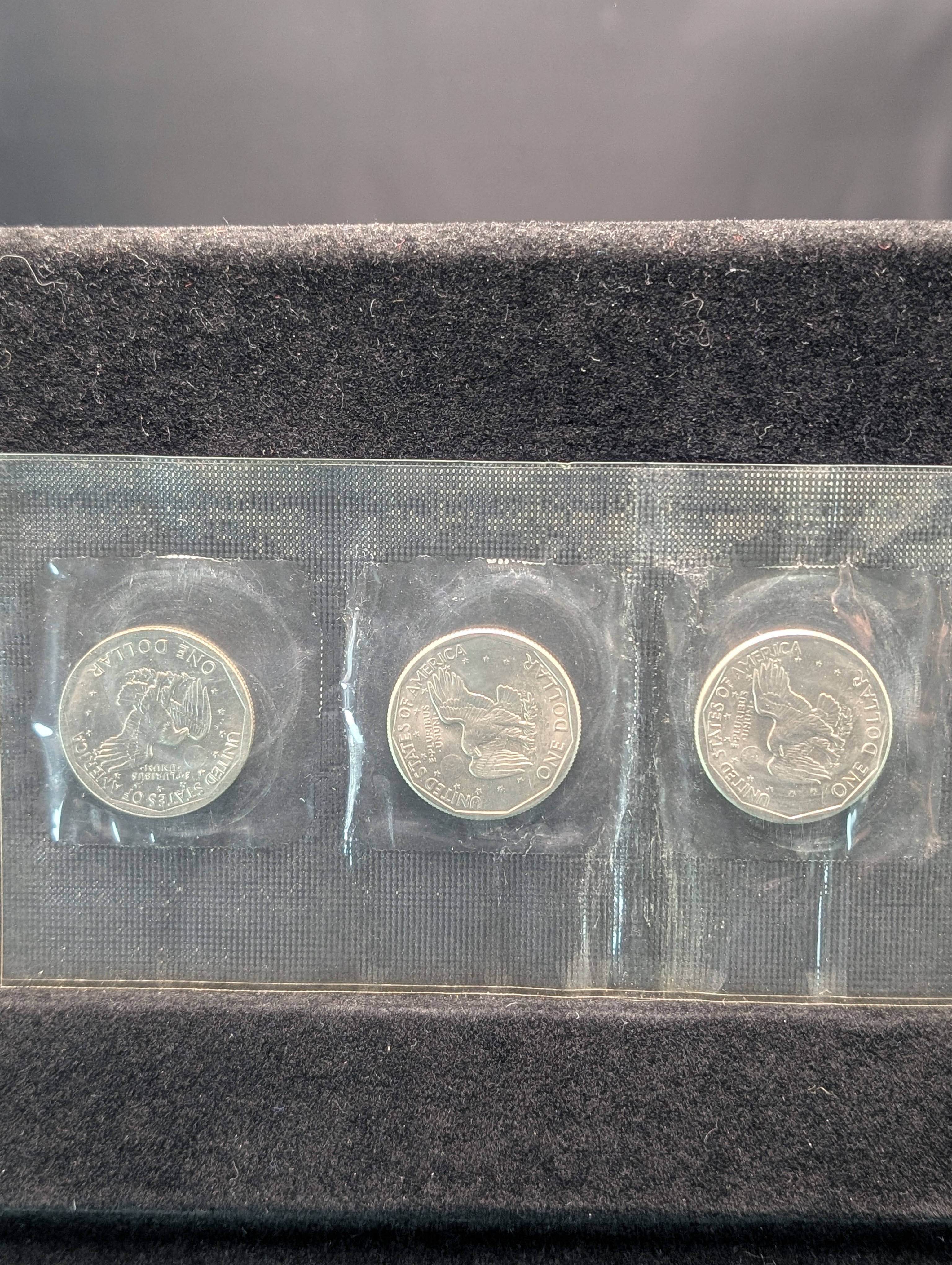 1979 P, D, & S Susan B. Anthony One Dollar Souvenir Set In OGP