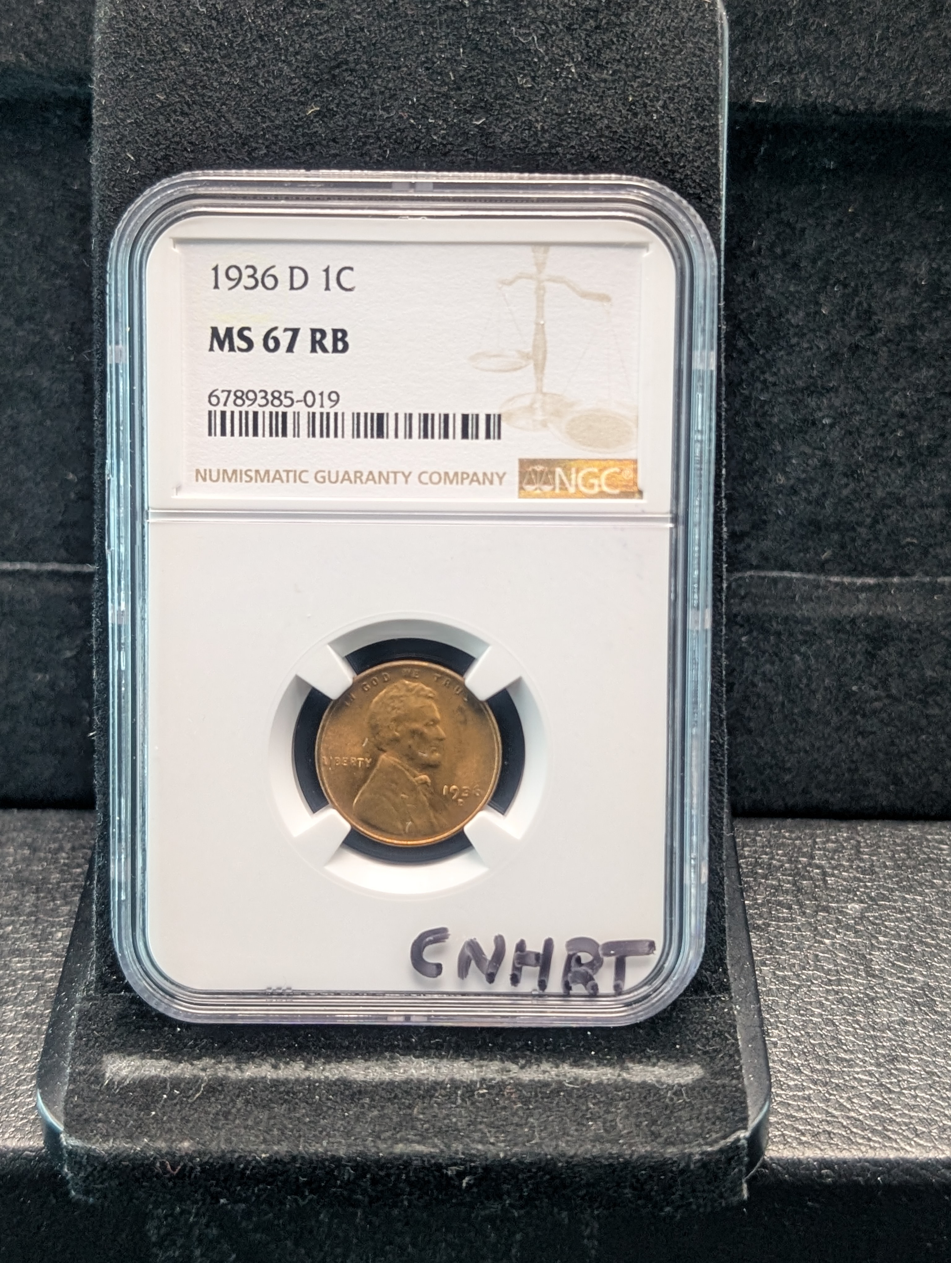 1936-D Lincoln Wheat Cent NGC MS 67 RB