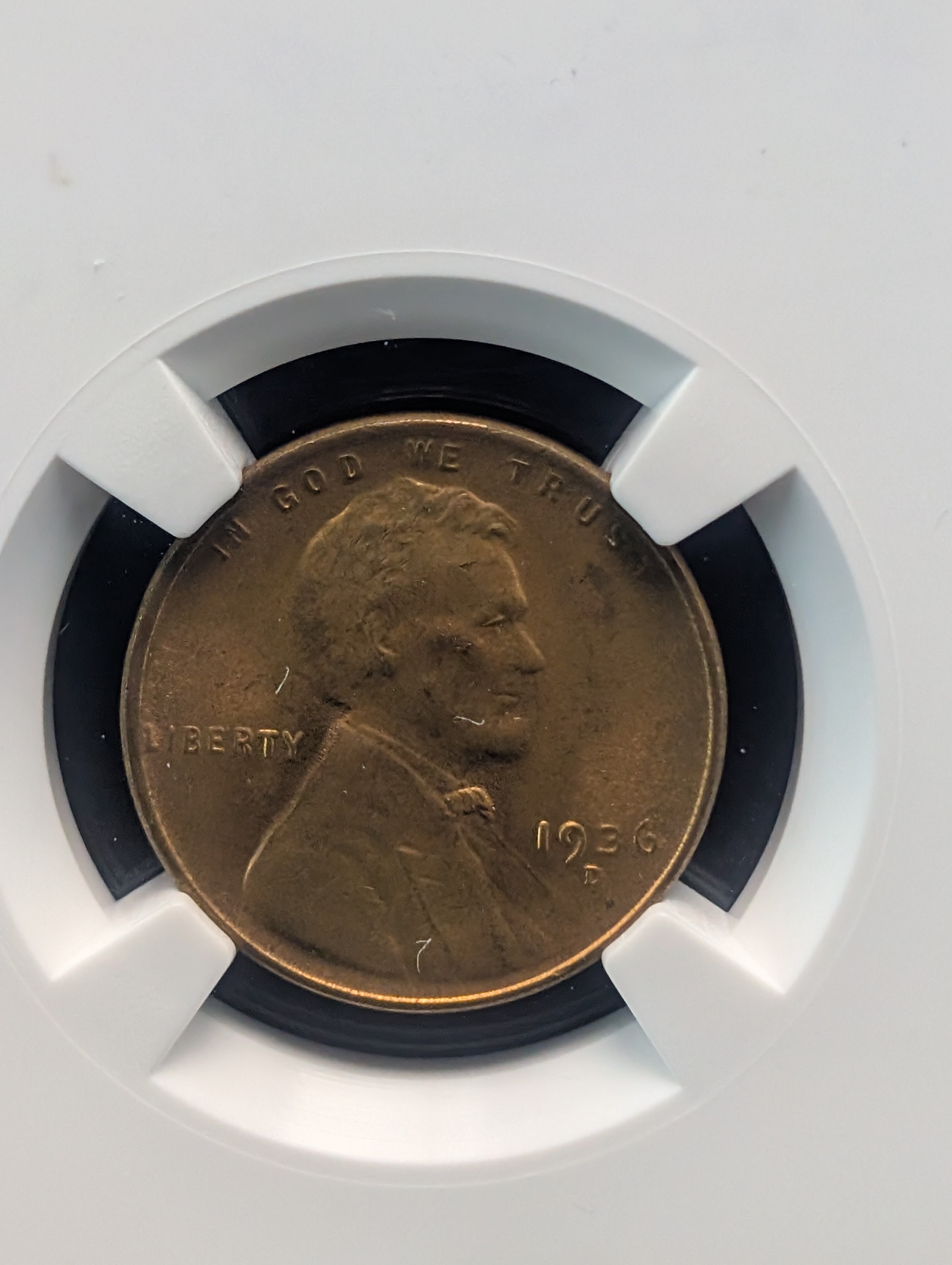 1936-D Lincoln Wheat Cent NGC MS 67 RB