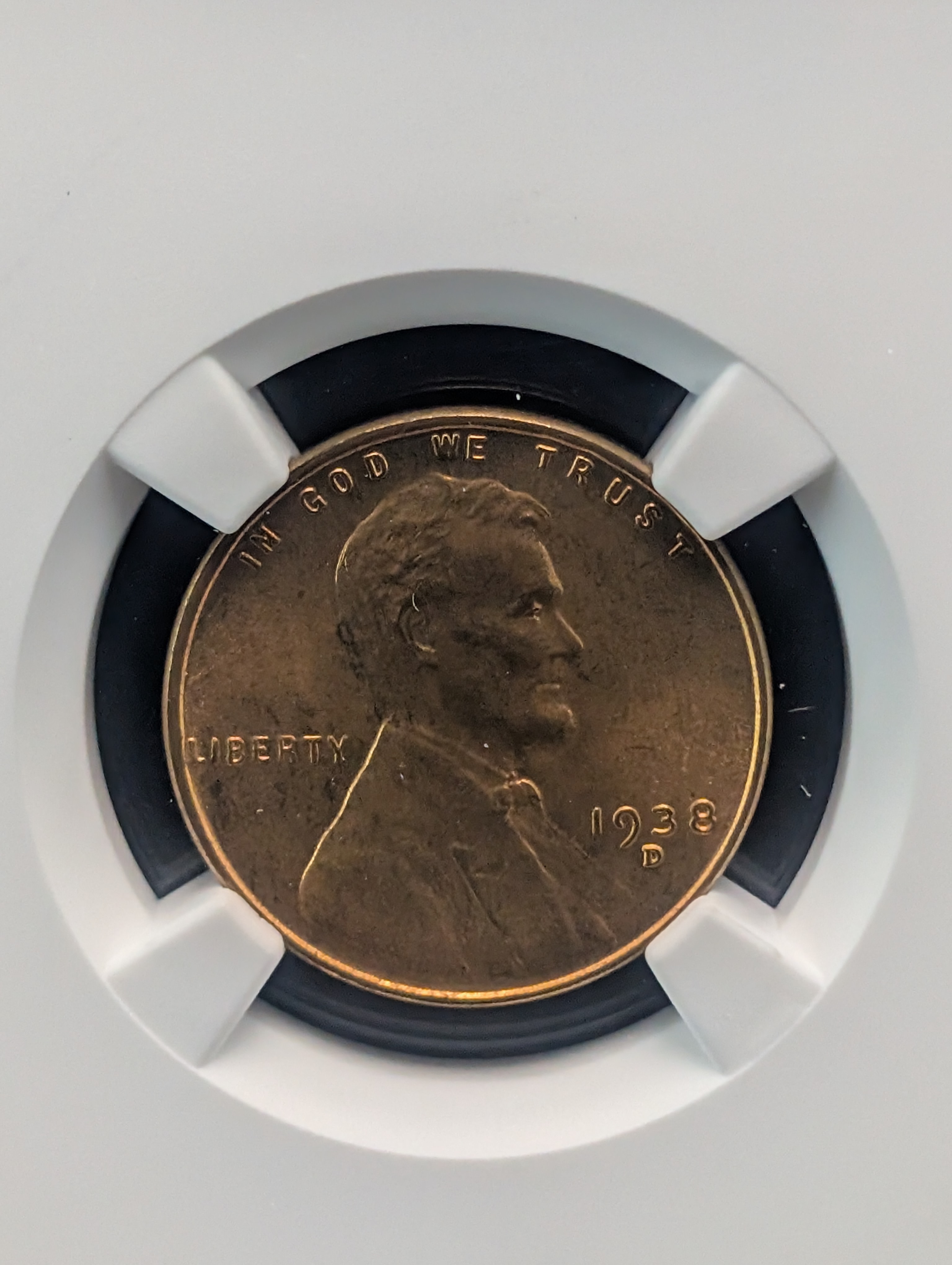1938-D Lincoln Wheat Cent NGC MS 67 RD