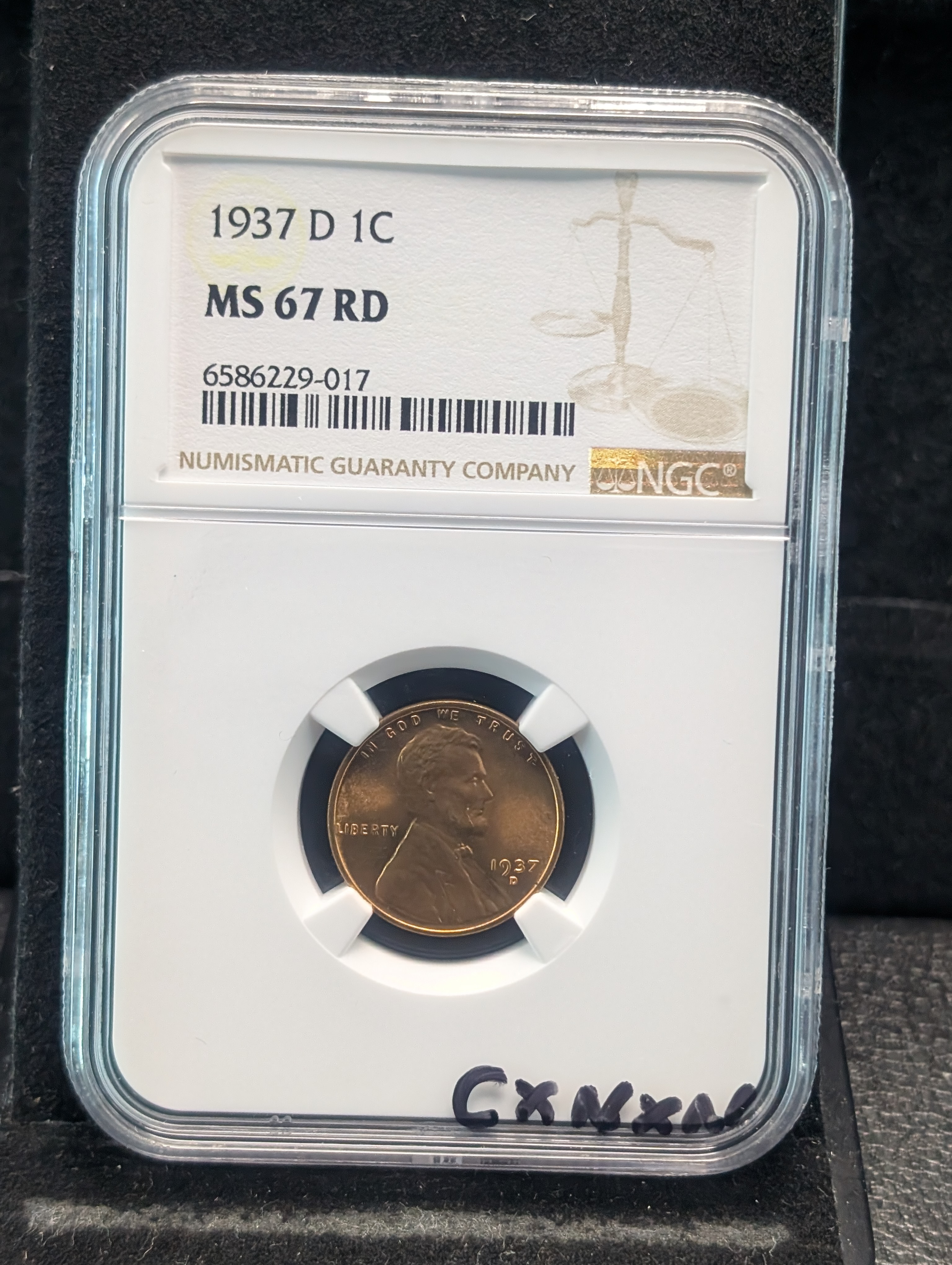 1937-D Lincoln Wheat Cent NGC MS 67 RD