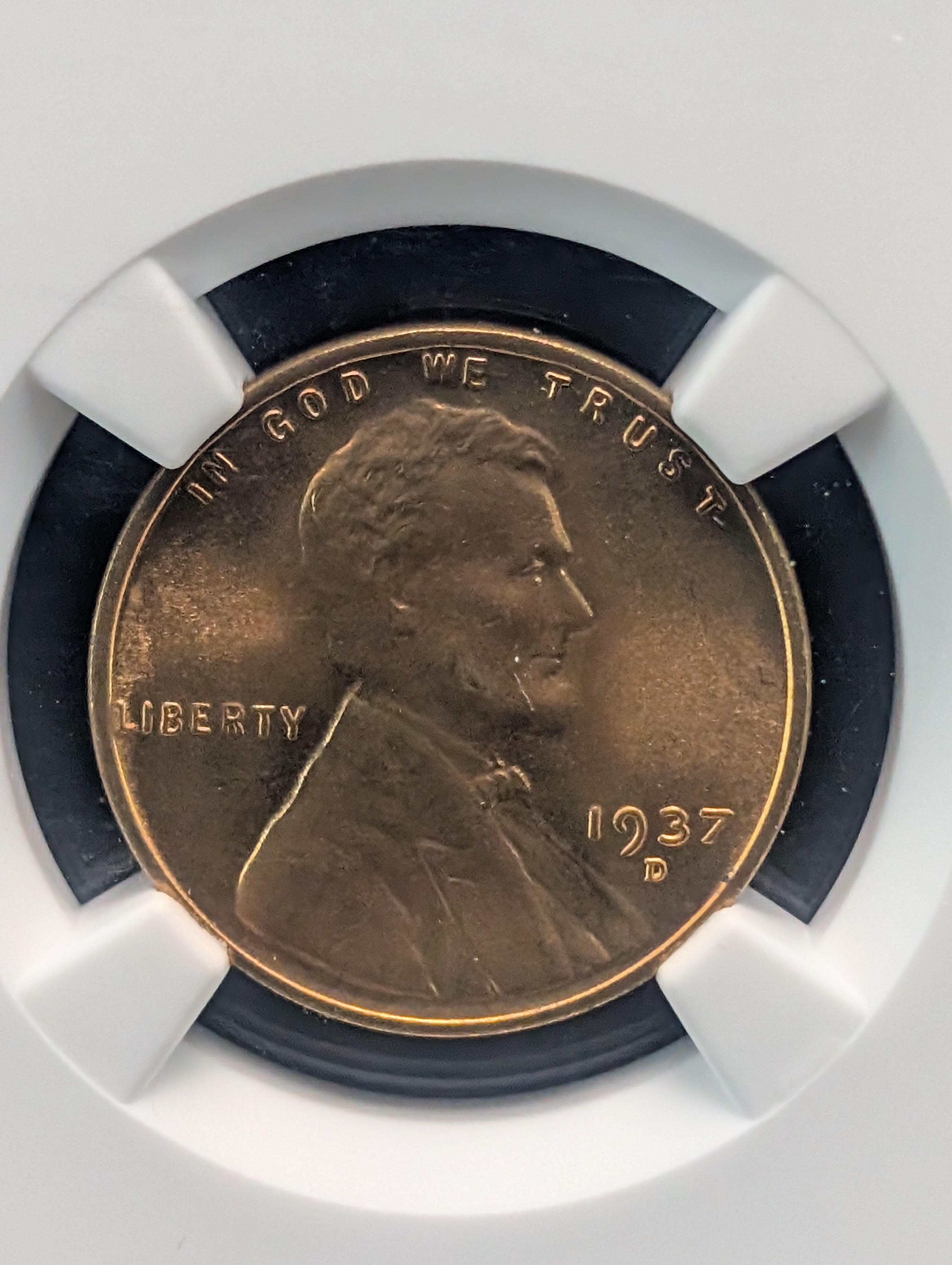1937-D Lincoln Wheat Cent NGC MS 67 RD