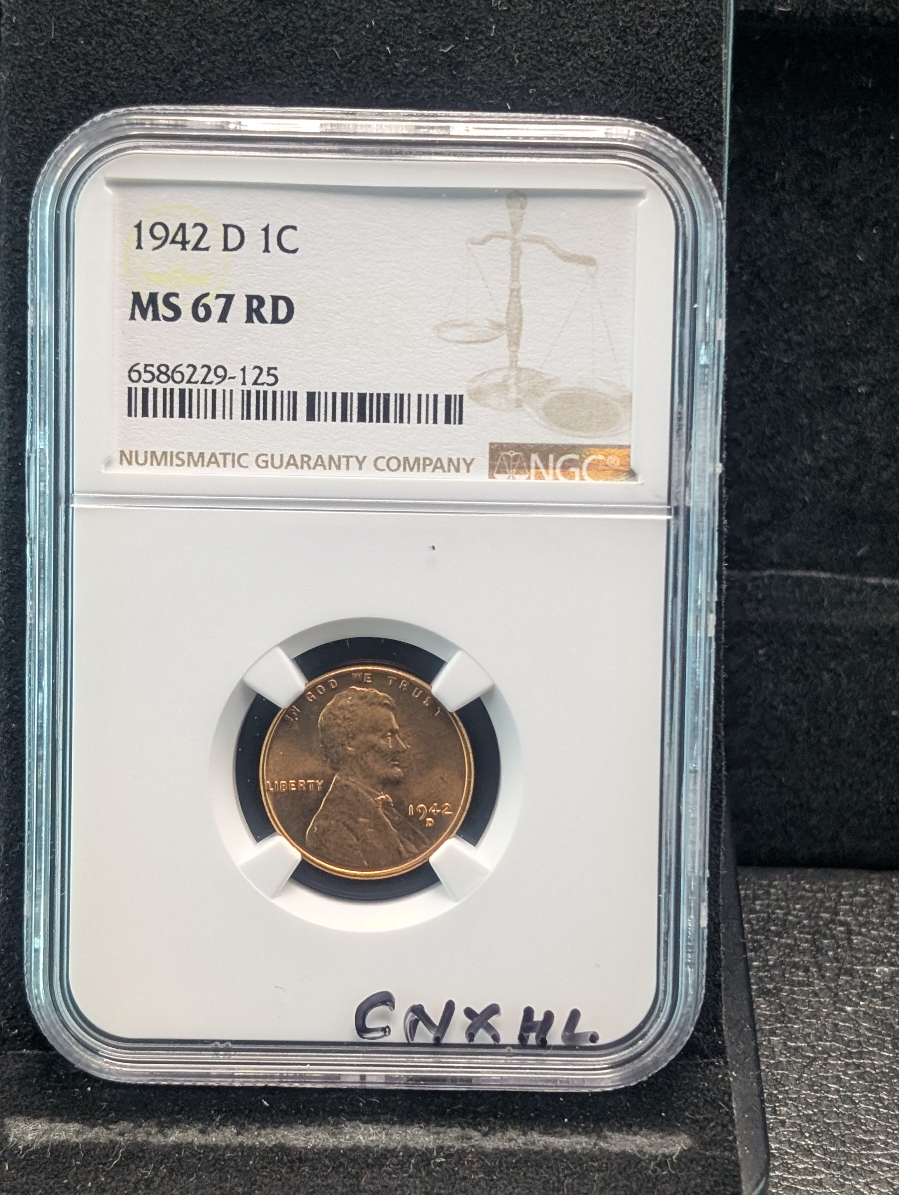 1942-D Lincoln Wheat Cent NGC MS 67 RD