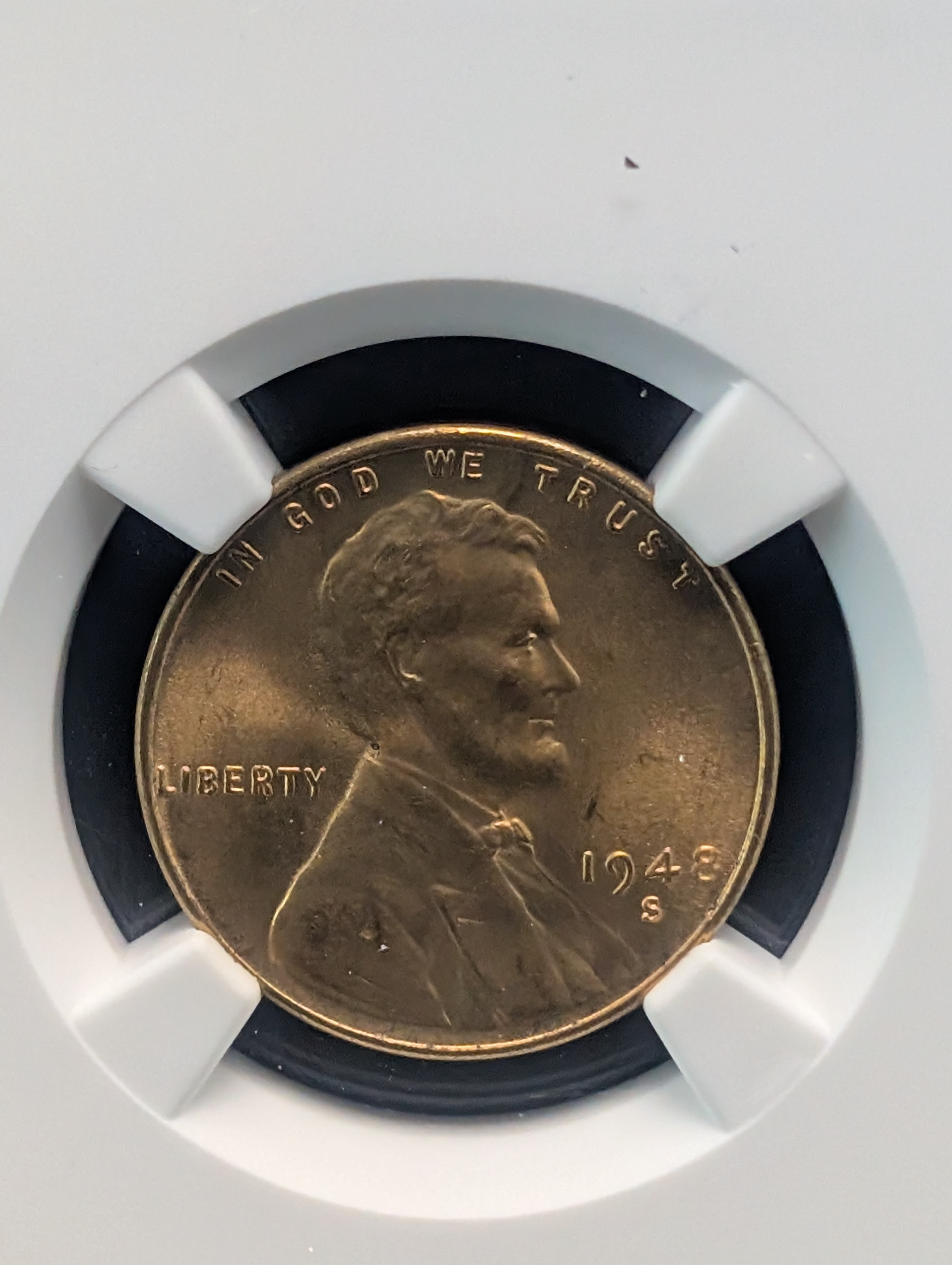 1948-S Lincoln Wheat Cent NGC MS 67 RD
