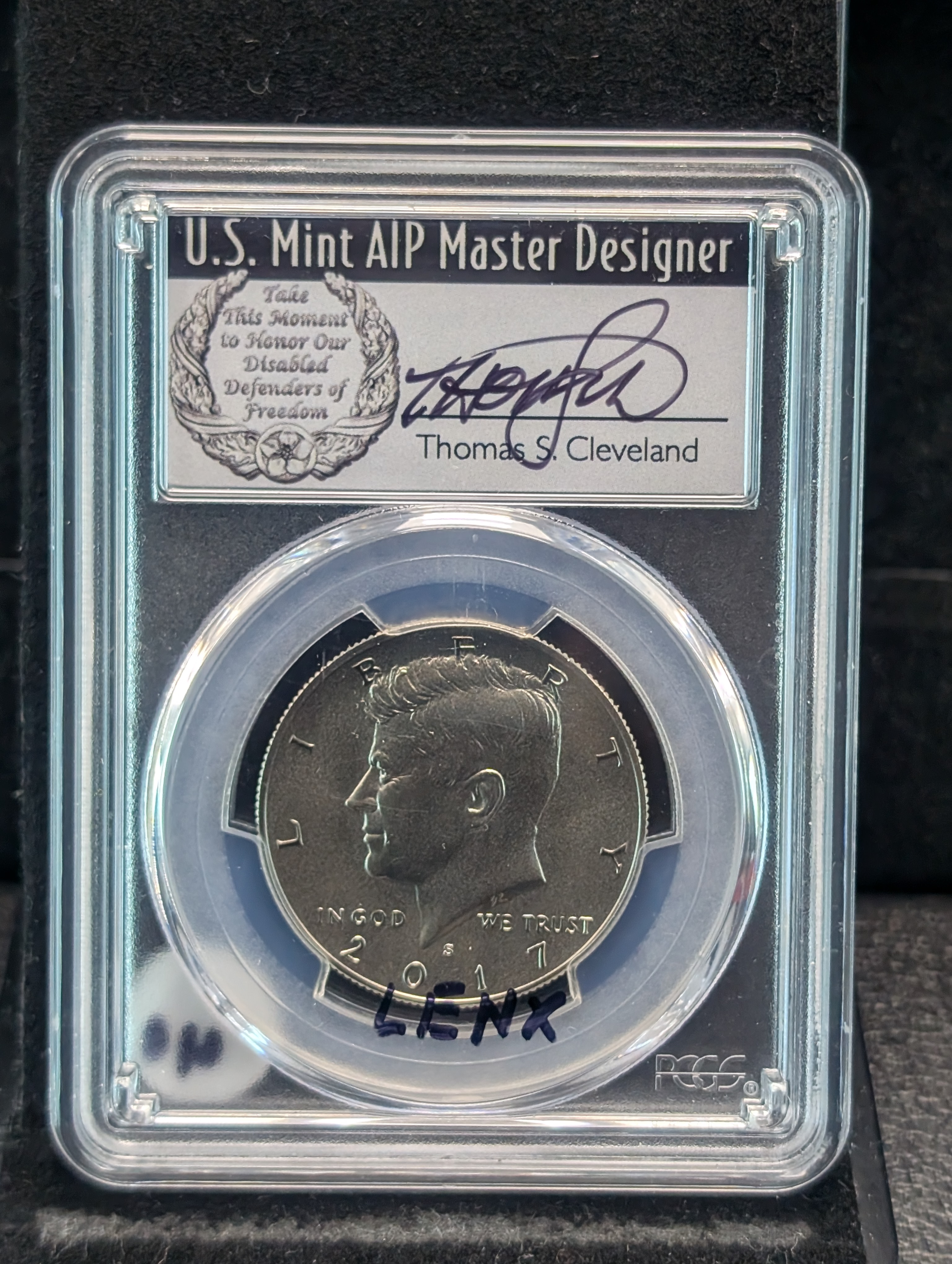 2017-S Kennedy Half Dollar PCGS SP70, Enhanced Unc. Set, First Day of Issue - Denver ANA