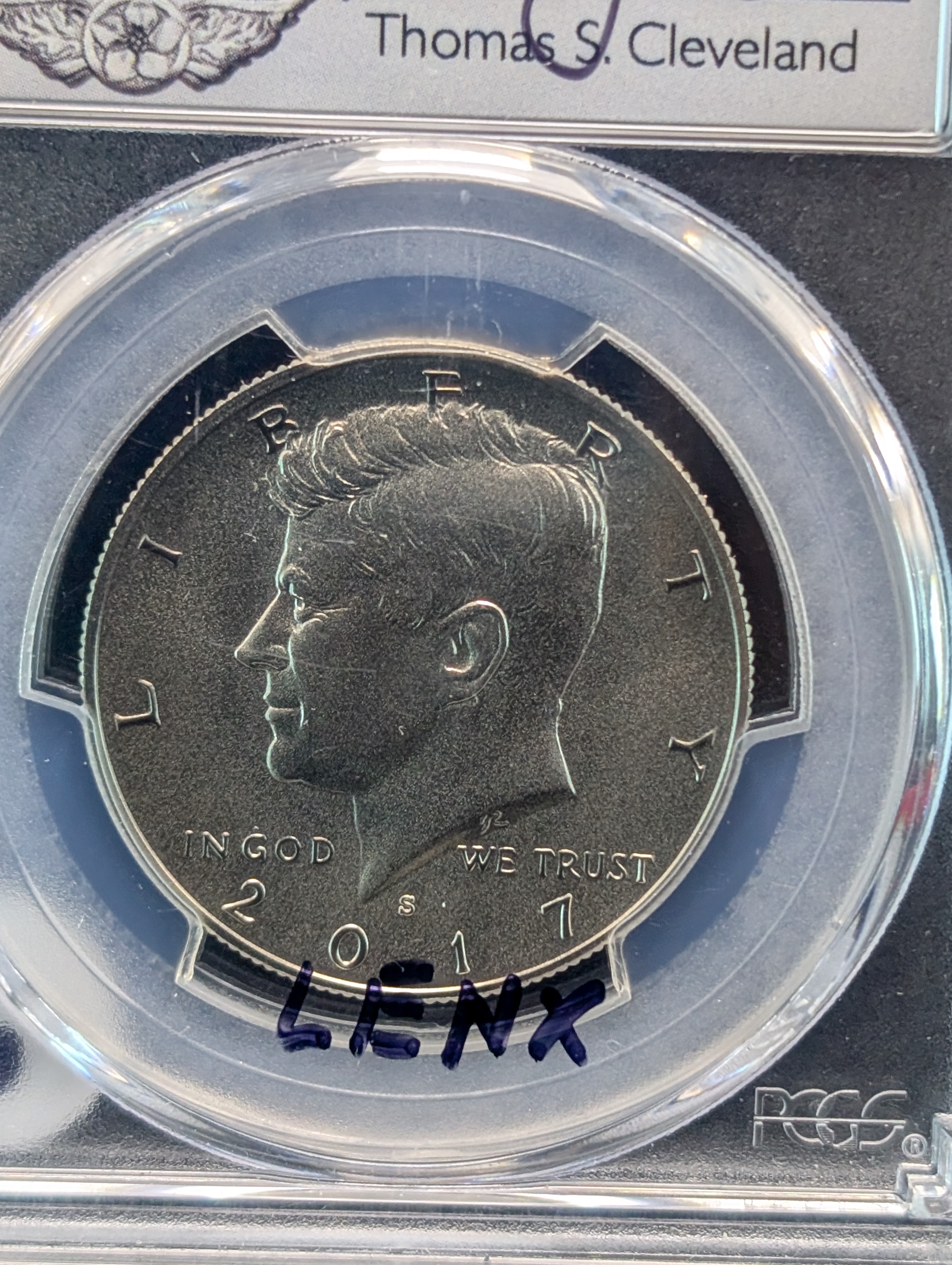 2017-S Kennedy Half Dollar PCGS SP70, Enhanced Unc. Set, First Day of Issue - Denver ANA