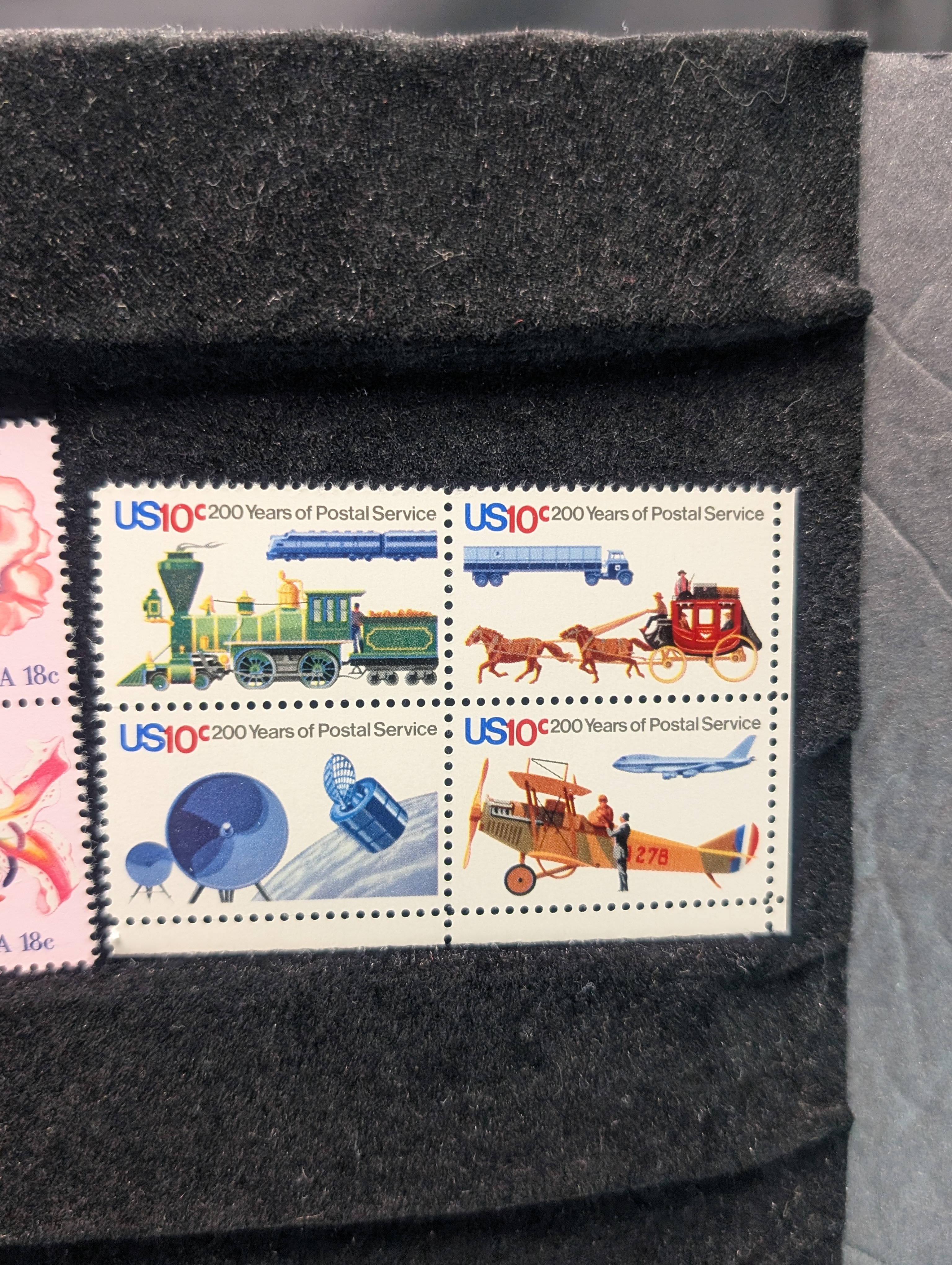 (5) Assorted U.S. Four Block Stamps, All Mint, Original Gum, Never Hinged