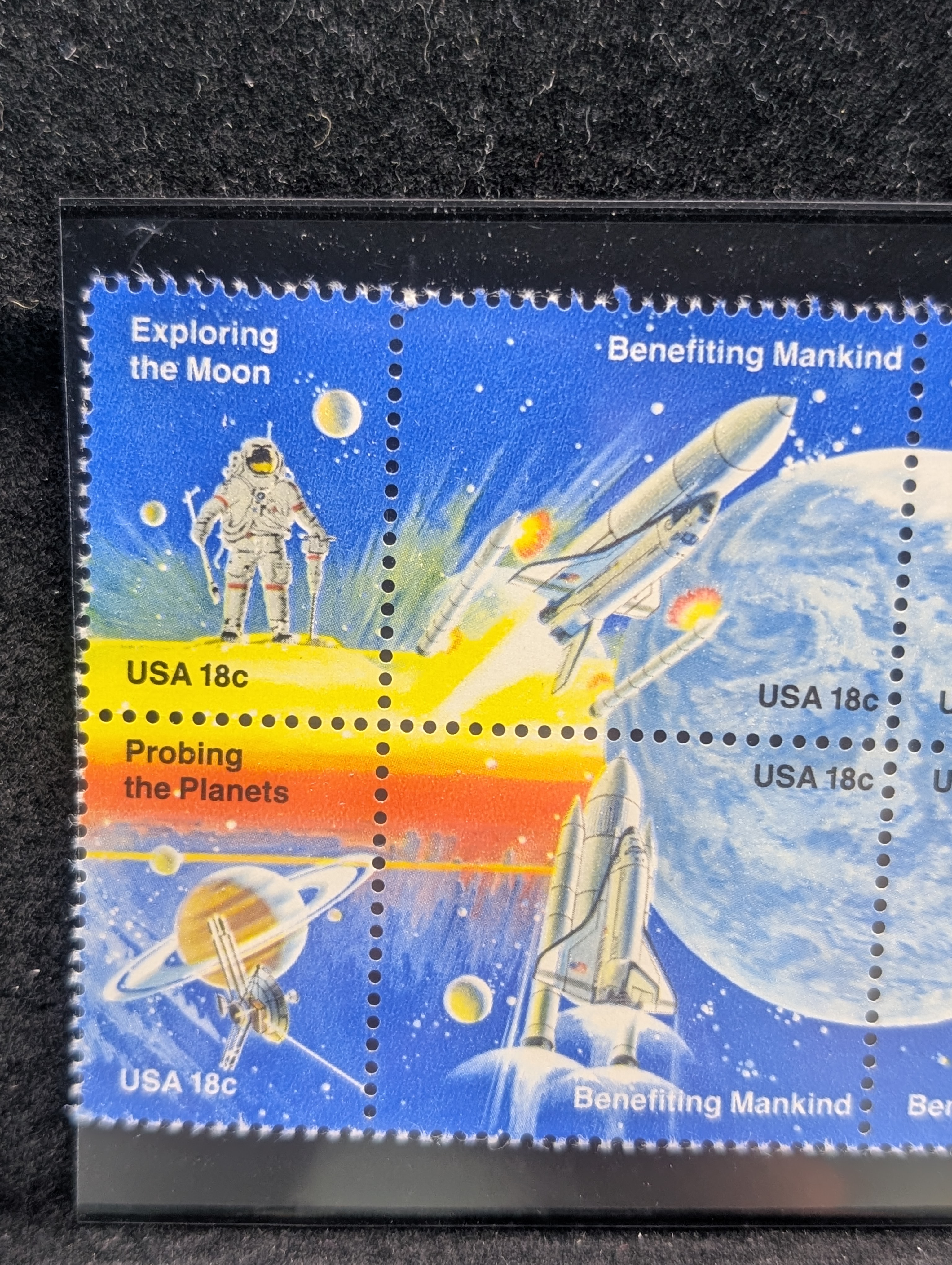 1981 Space Achievement Stamp Set, All Mint, Original Gum, Never Hinged
