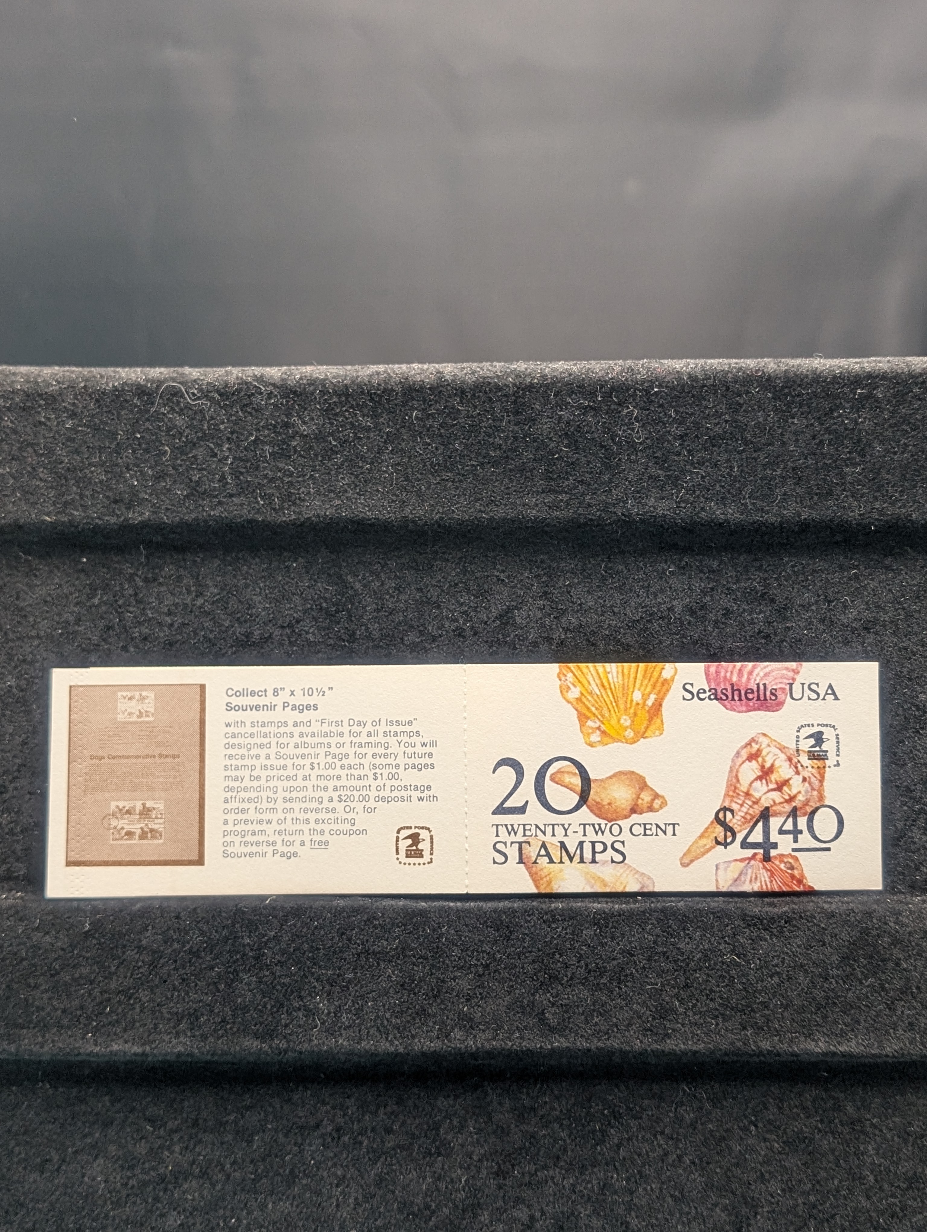 1984 Seashells Booklet Pane Of Stamps, All Mint, Original Gum, Never Hinged