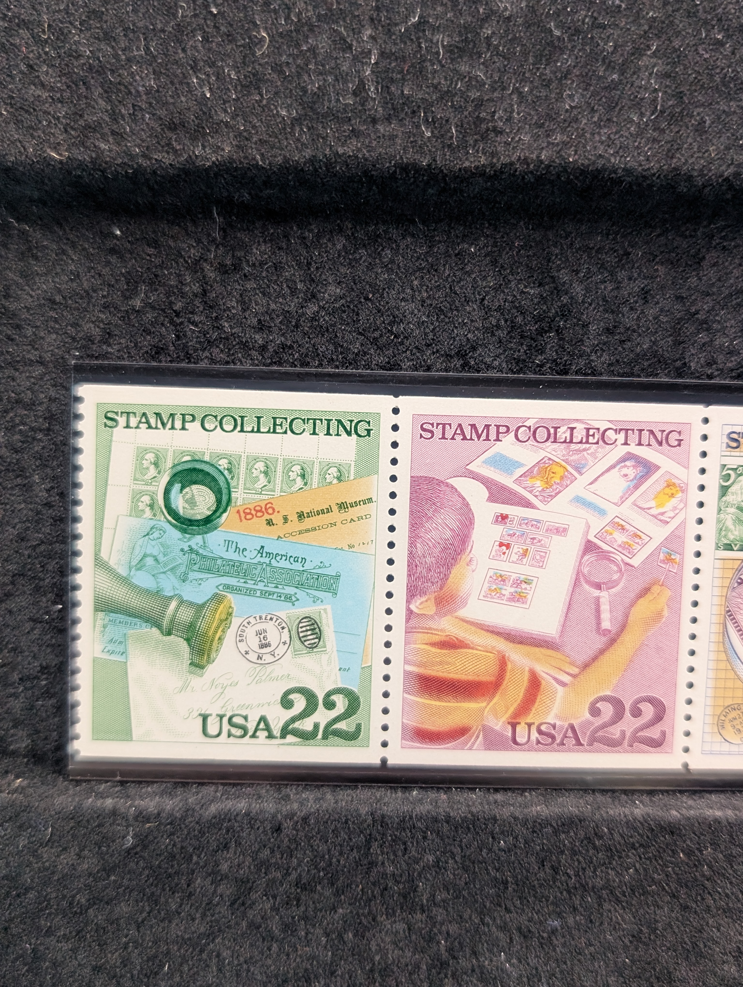1986 Stamp Collecting Series Stamp Set, All Mint, Original Gum, Never Hinged