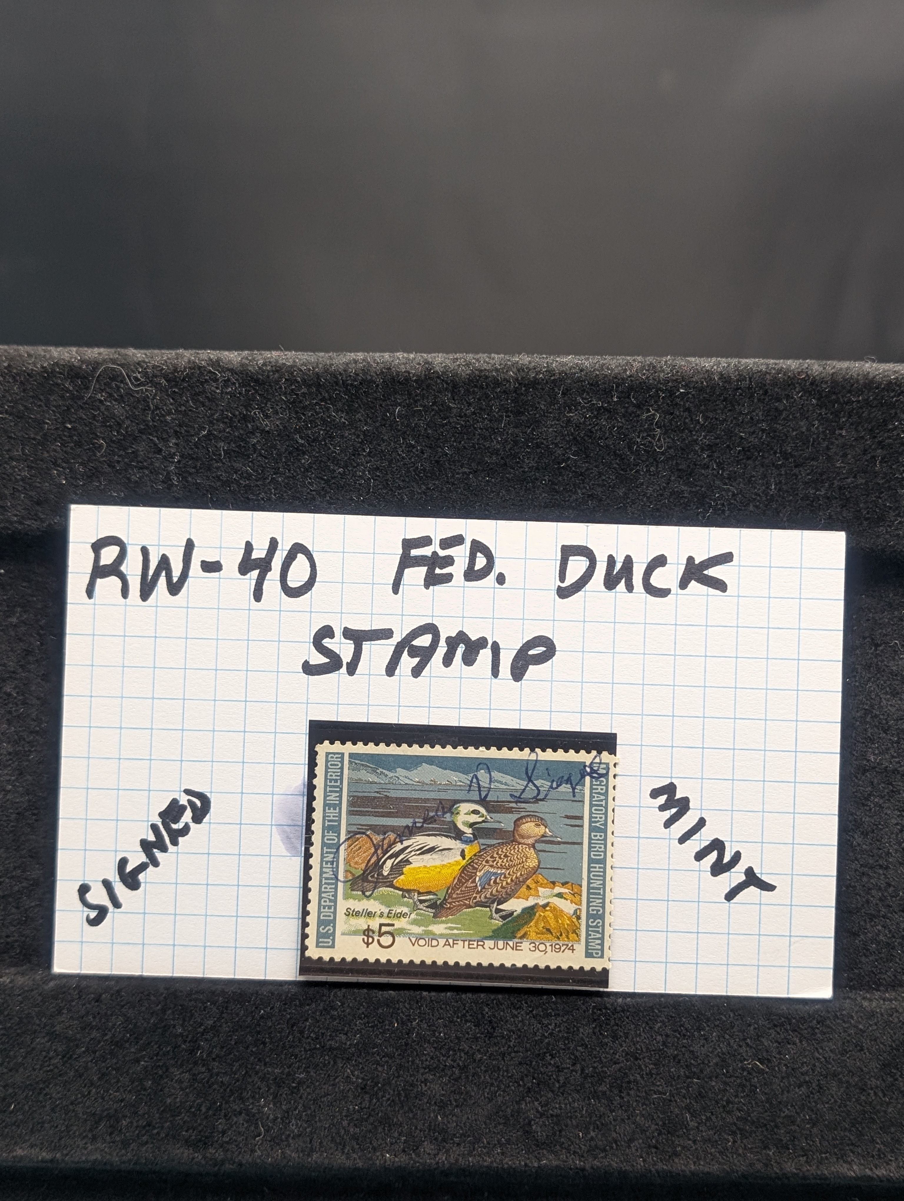 1973 Dept. of Interior Duck Stamp, RW-40, Signed
