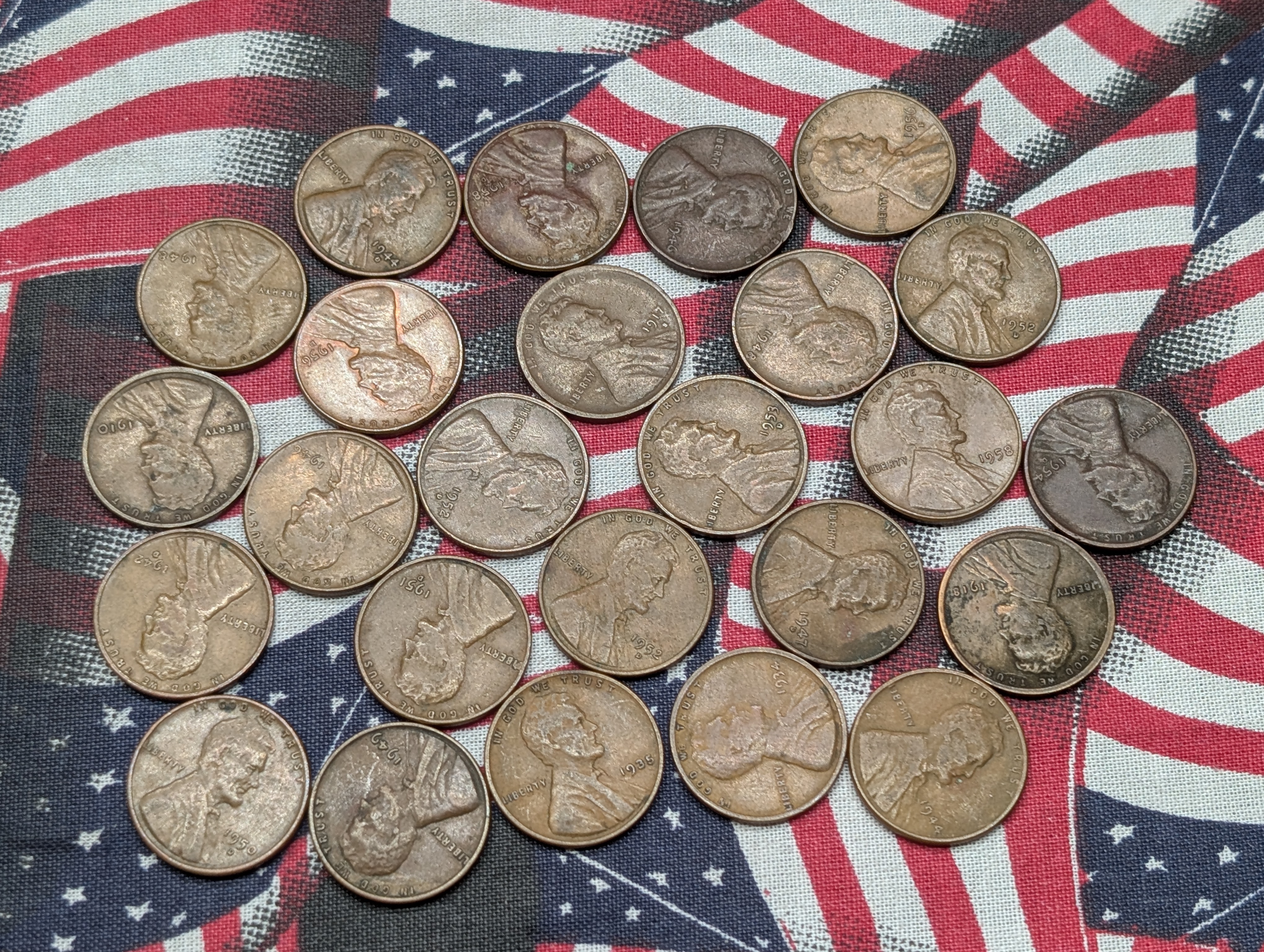 (25) Mixed Date Lincoln Wheat Cents