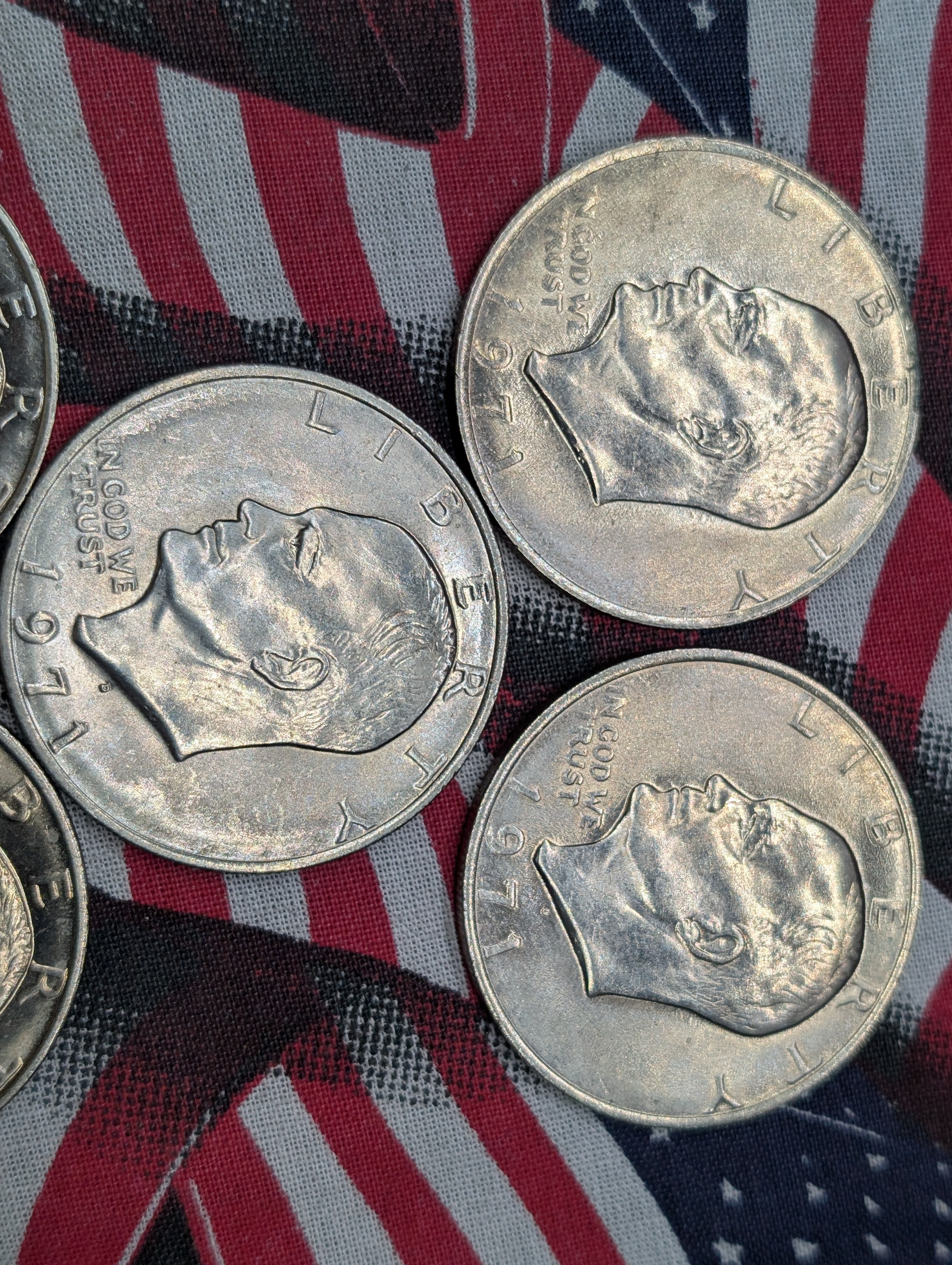 (5) 1971-D Eisenhower Dollars