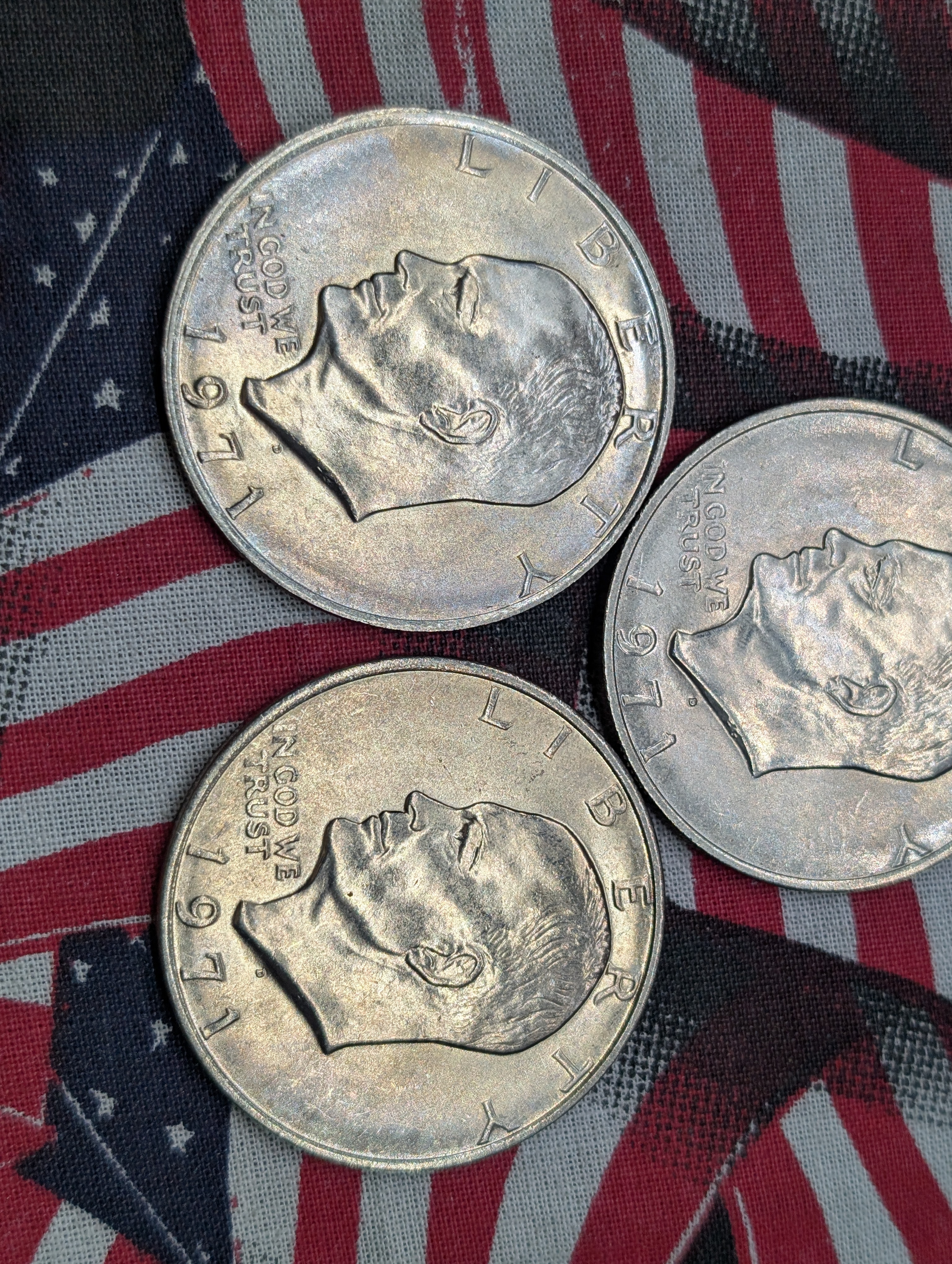(5) 1971-D Eisenhower Dollars