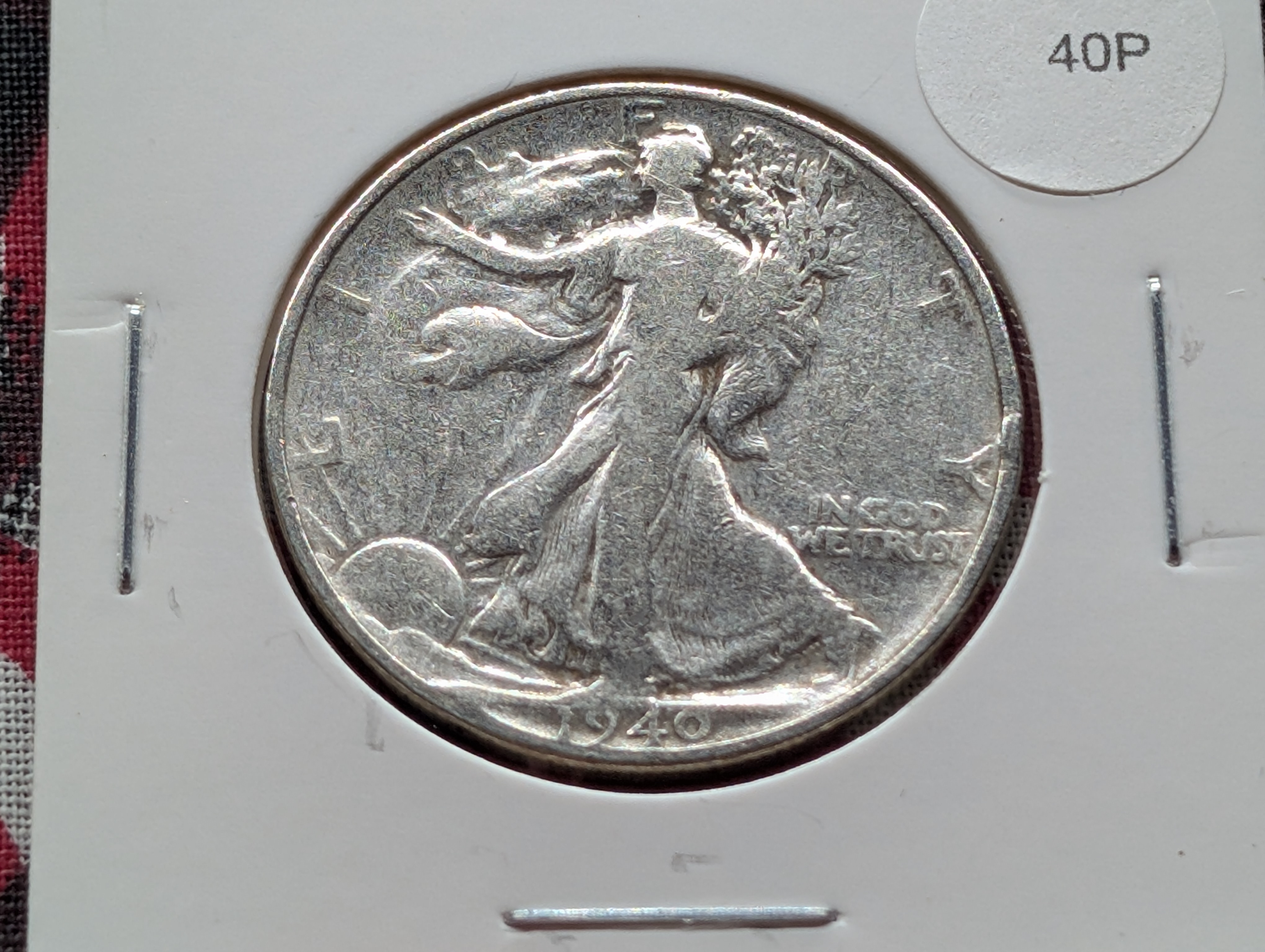 1940-P Walking Liberty 90% Silver Half Dollar