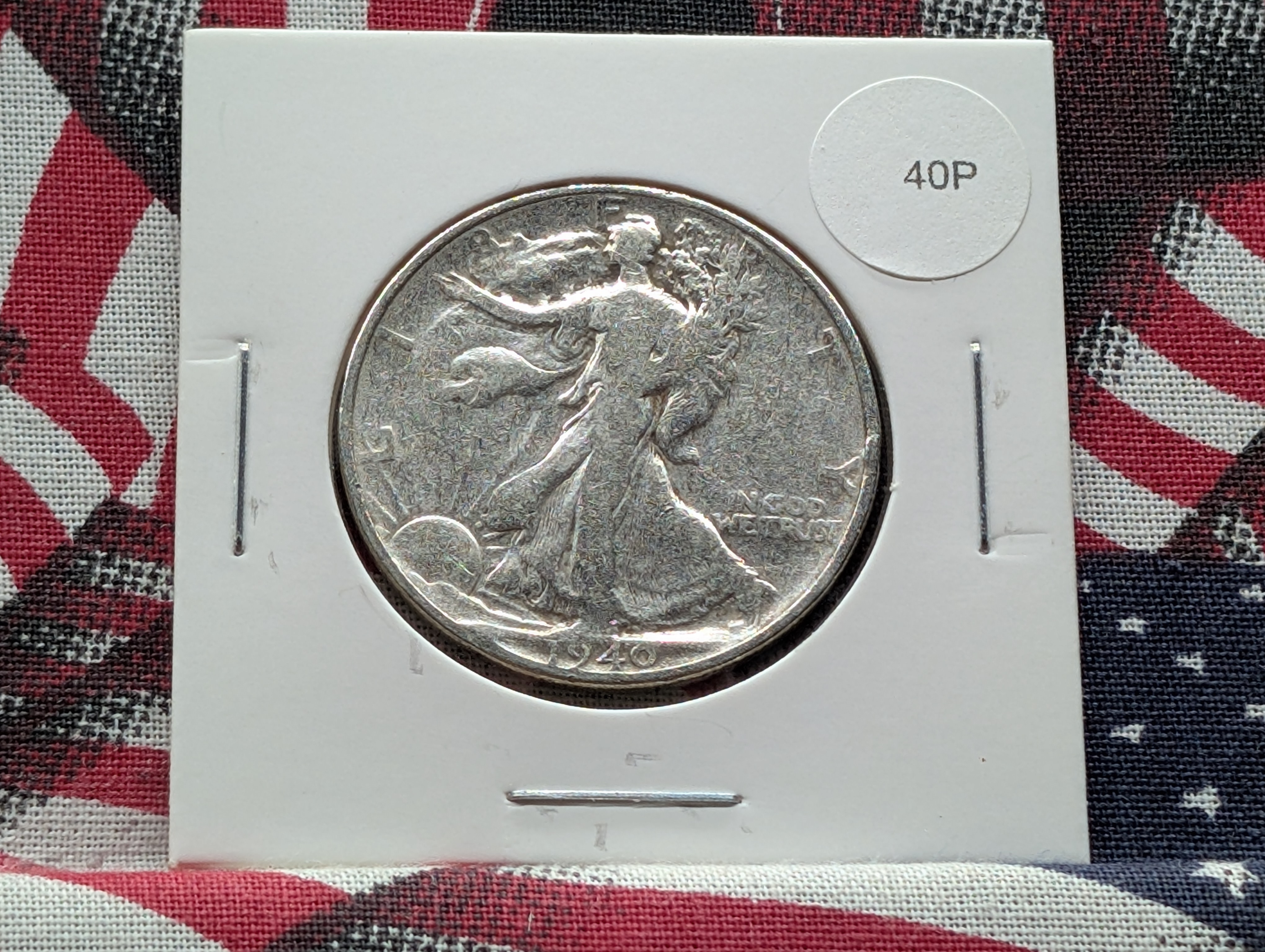 1940-P Walking Liberty 90% Silver Half Dollar