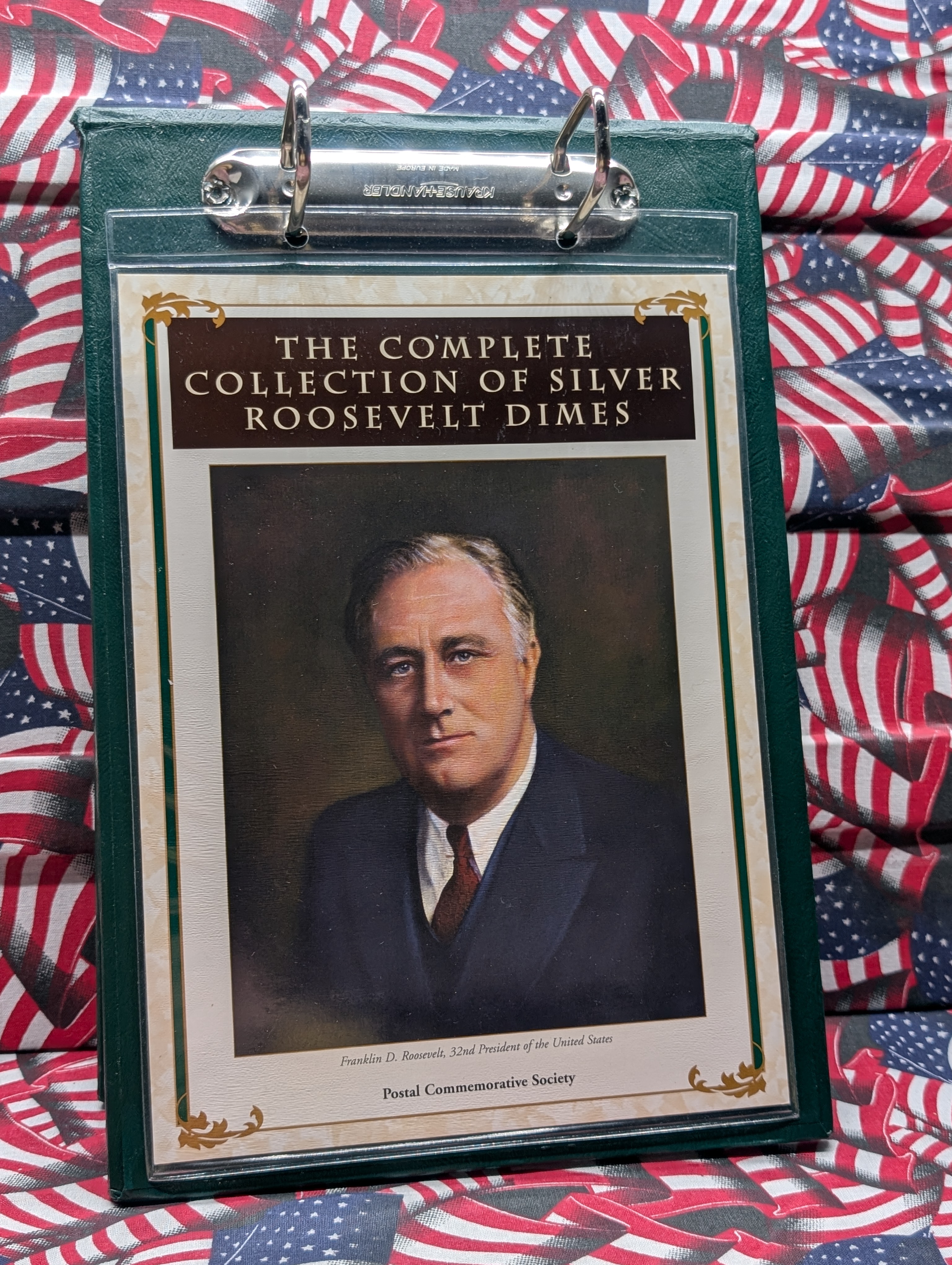 *EMPTY* Postal Commemorative Society Silver Roosevelt Dime Collection Binder - NO COINS